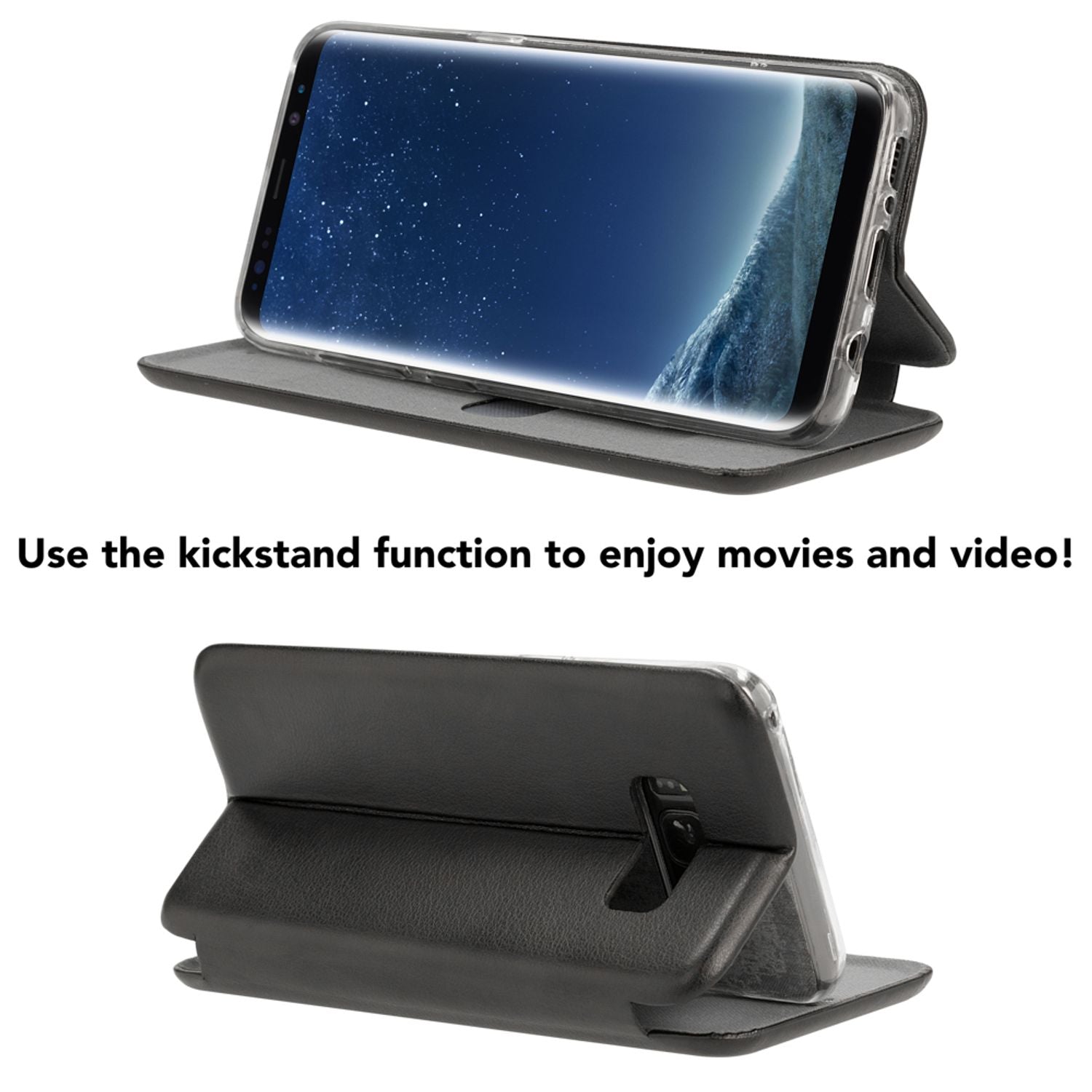 Samsung Galaxy S8 Flipcase von NALIA, Slim Handy Hülle Flip Case mit Magnet