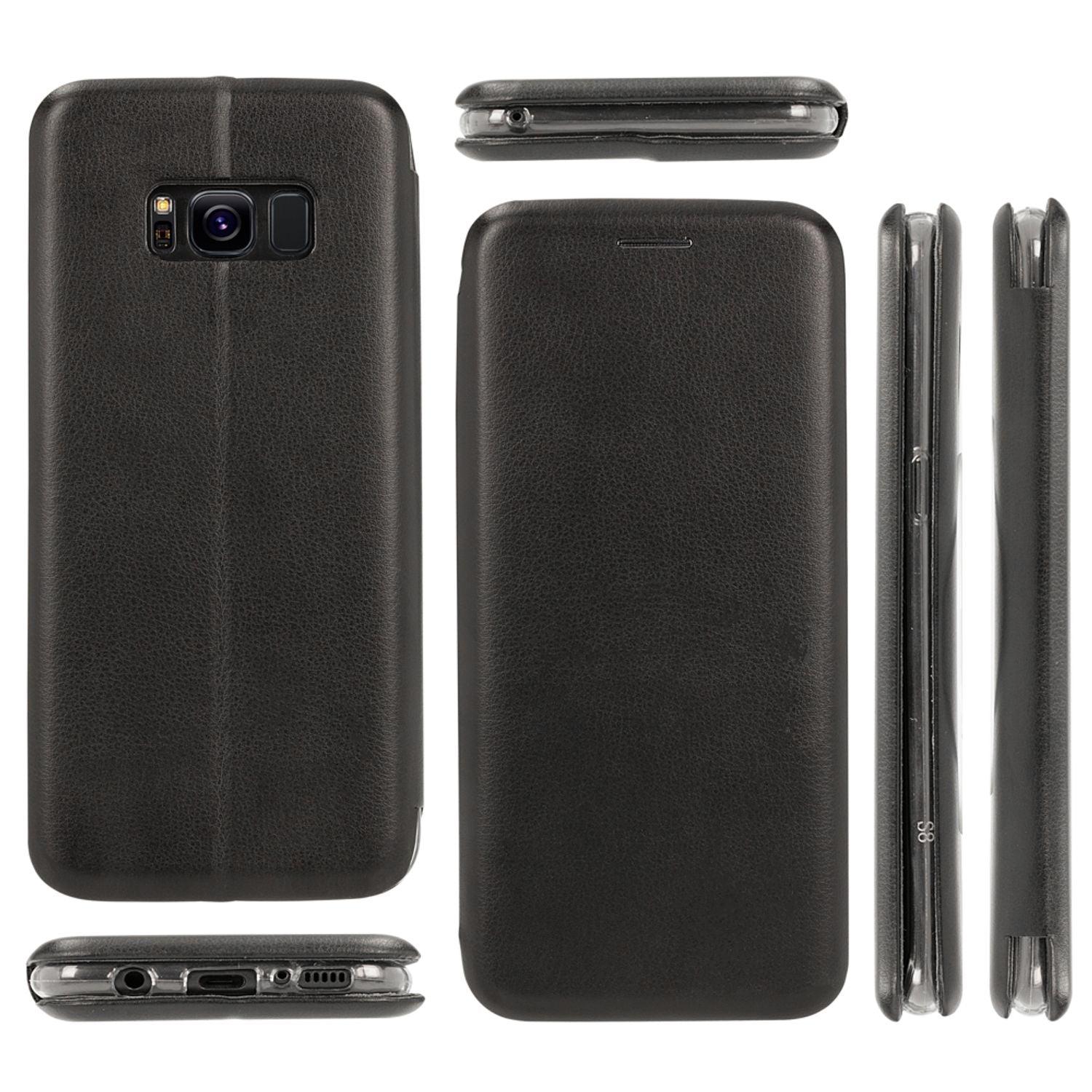 Samsung Galaxy S8 Flipcase von NALIA, Slim Handy Hülle Flip Case mit Magnet