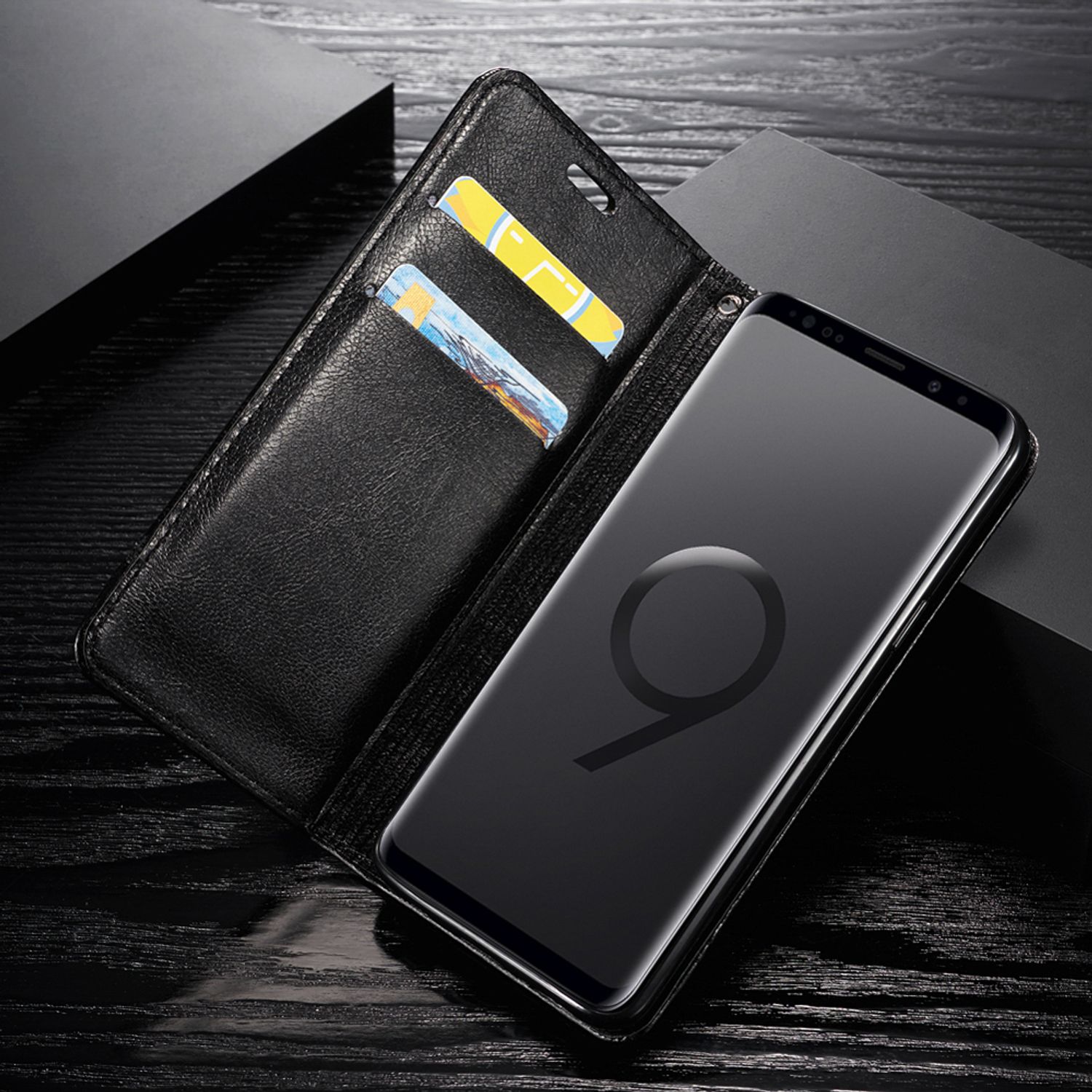 Samsung Galaxy S9 Plus Klapp Hülle von NALIA, Handy Flip Case Kunstleder Cover NALIA