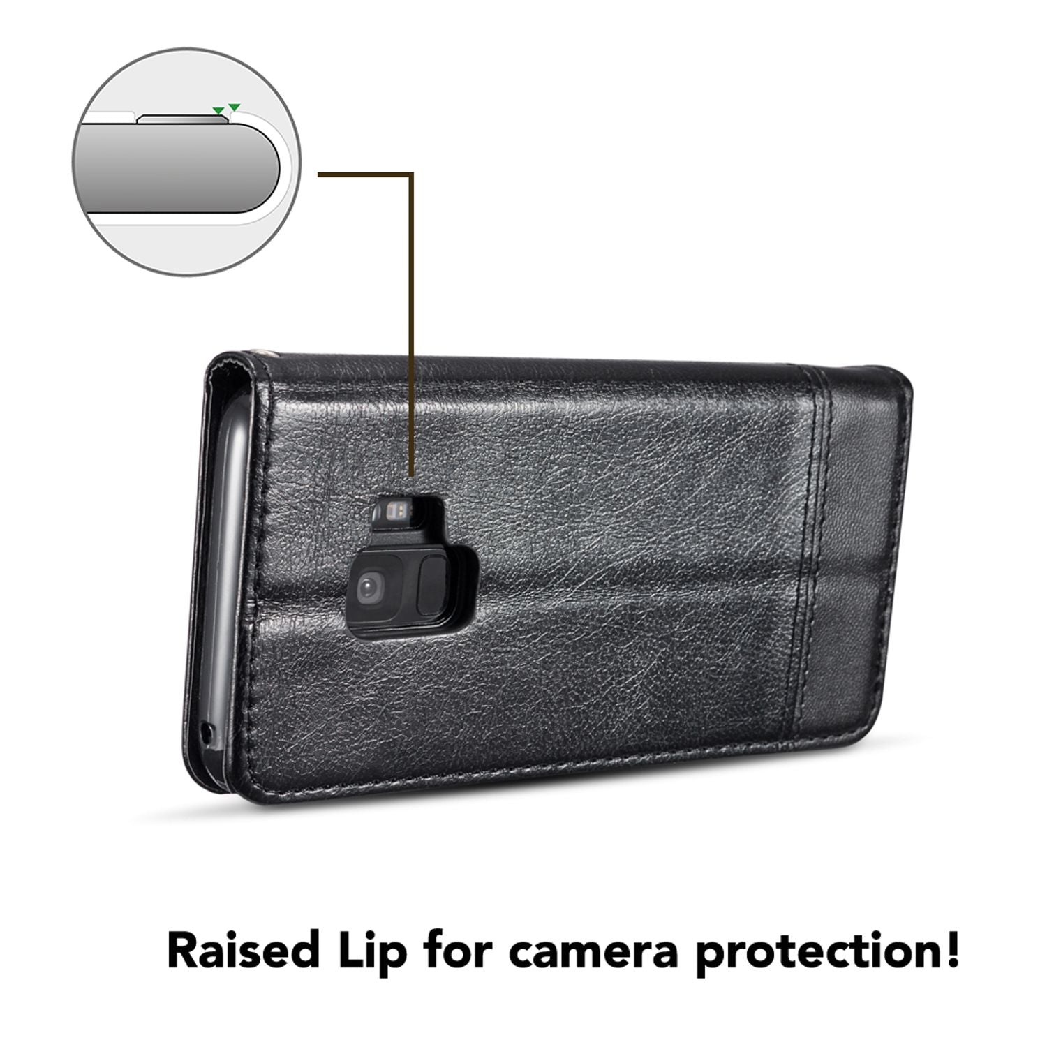 Samsung Galaxy S9 Plus Klapp Hülle von NALIA, Handy Flip Case Kunstleder Cover NALIA