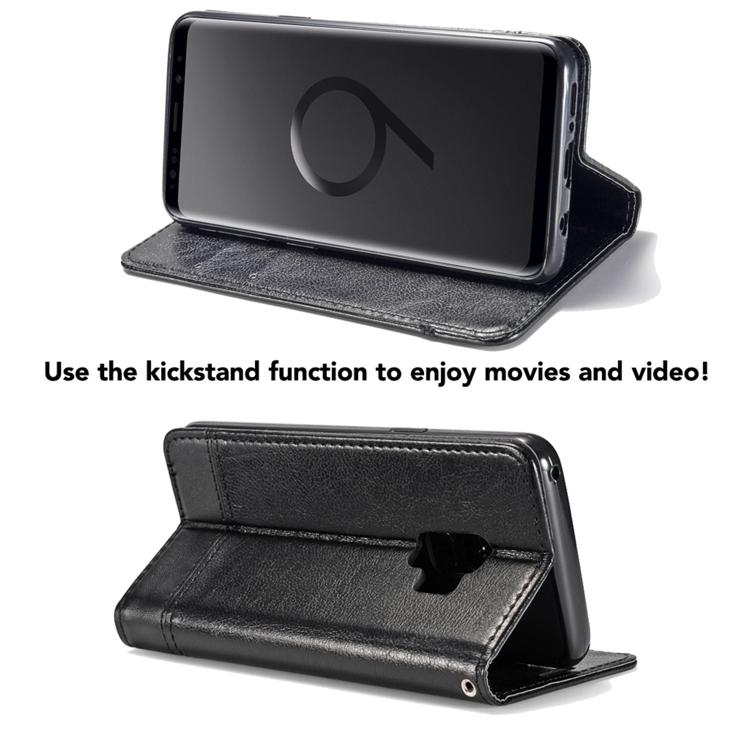 Samsung Galaxy S9 Plus Klapp Hülle von NALIA, Handy Flip Case Kunstleder Cover NALIA