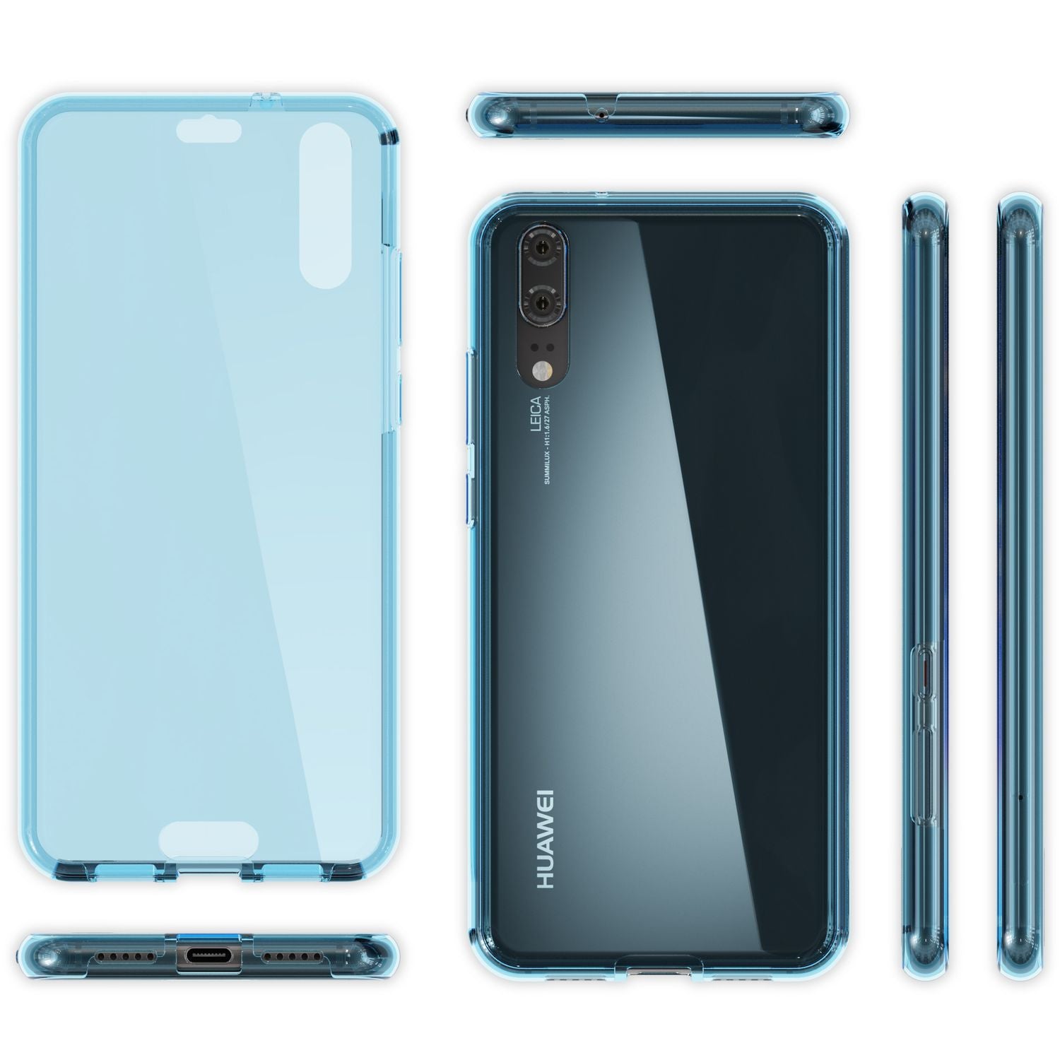 Huawei P20 360 Grad Handy Hülle von NALIA, Full Cover Rundum Bumper Etui Case NALIA