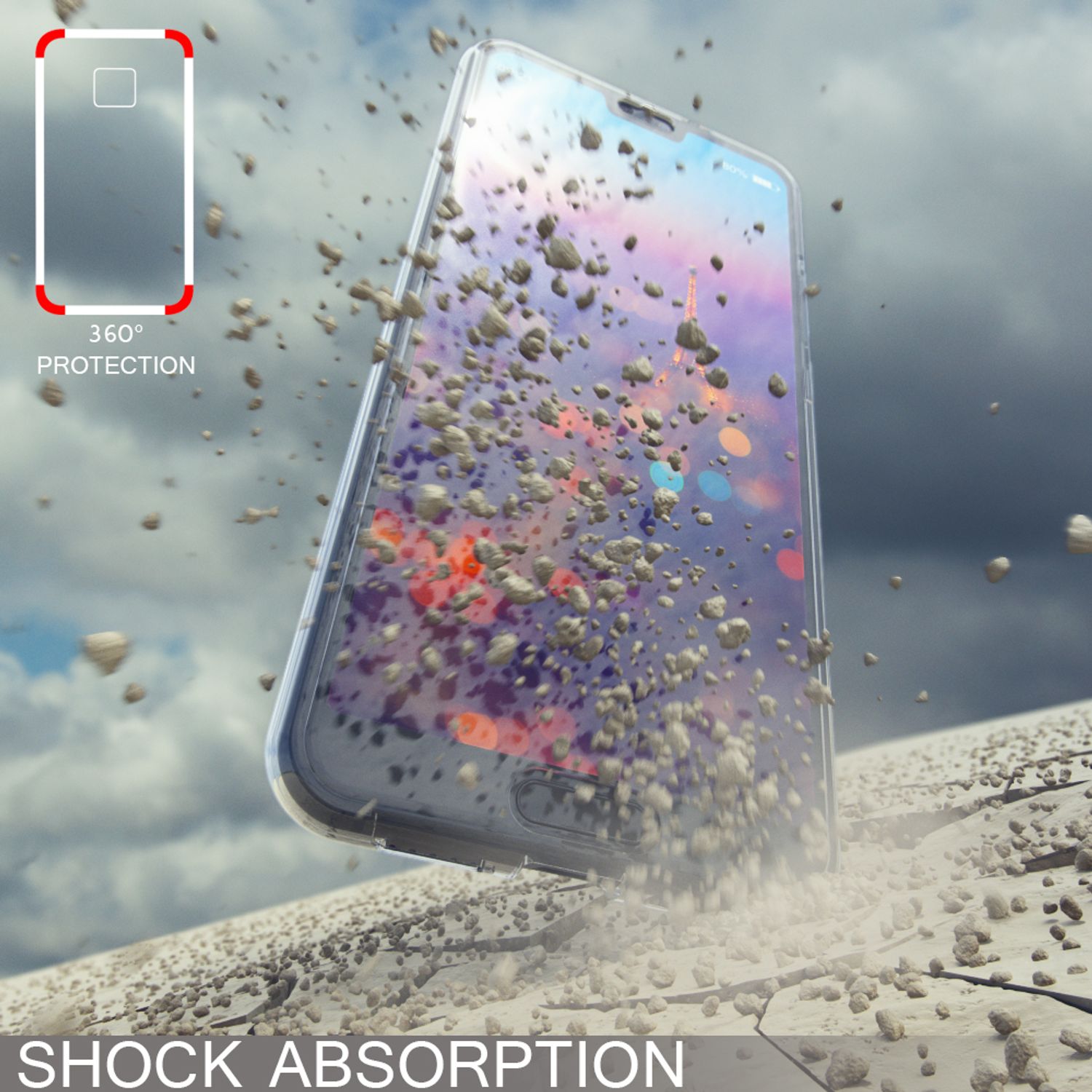 Huawei P20 360 Grad Handy Hülle von NALIA, Full Cover Rundum Bumper Etui Case Rose Gold NALIA