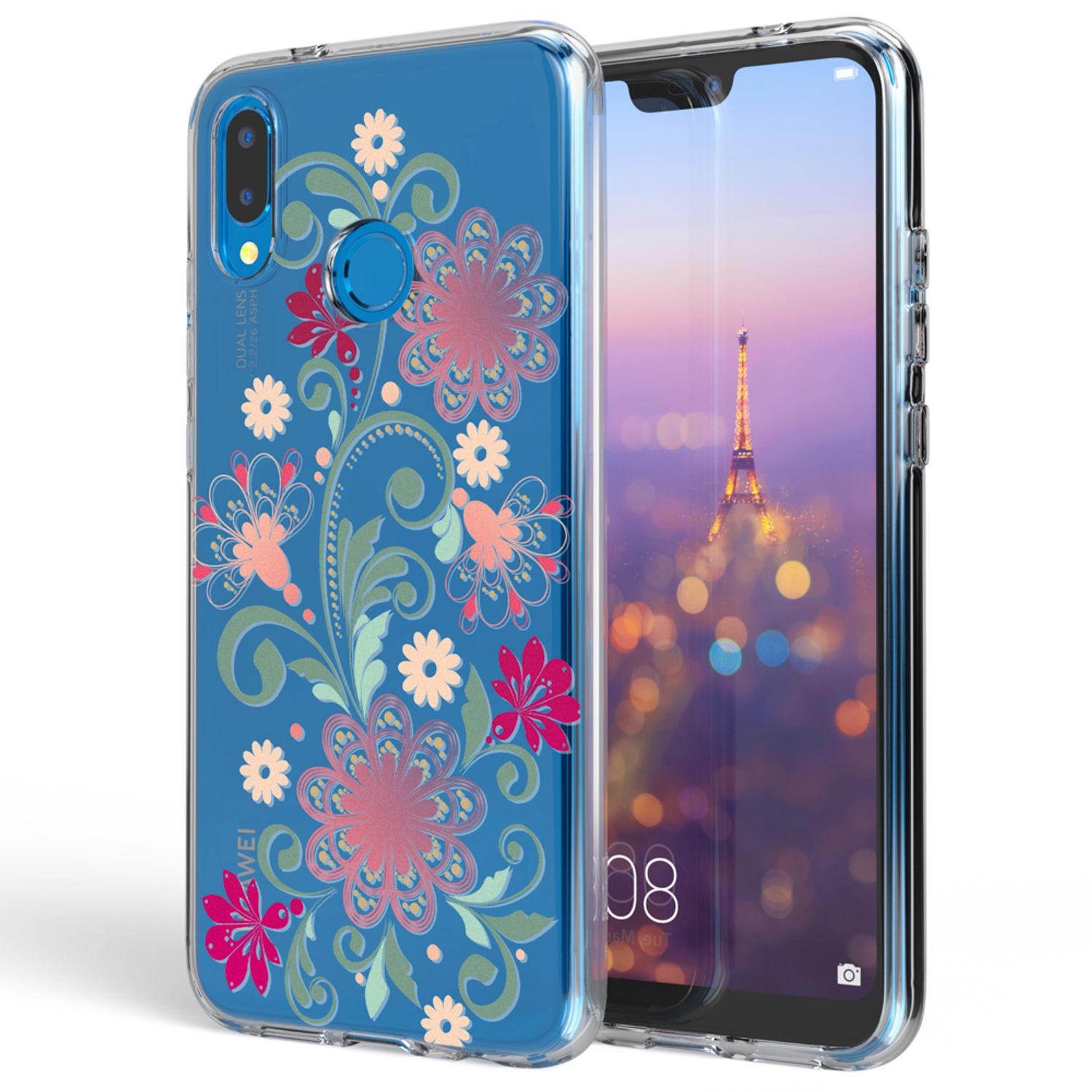 Huawei P20 Lite Hülle Handyhülle von NALIA, Slim Silikon Cover Schutzhülle NALIA