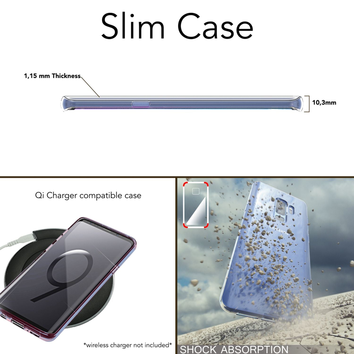 Samsung Galaxy S9 Plus Handy Hülle von NALIA, Slim Silikon Case Schutz Cover Snowflakes NALIA