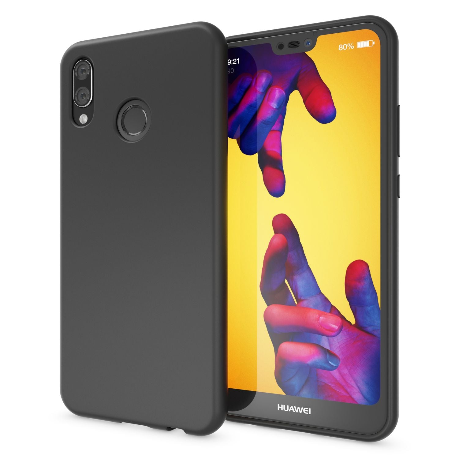 NALIA Hülle Handyhülle für Huawei P20 Lite, Ultra-Slim TPU Silikon Neon Case