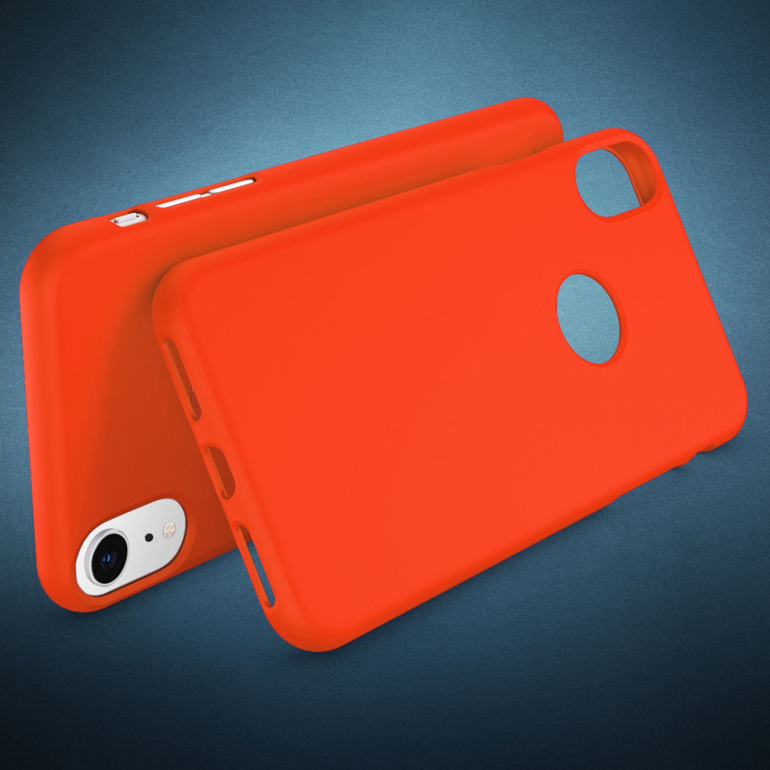 NALIA Handyhülle für Apple iPhone XR, Ultra-Slim Hülle Silikon Neon Case Cover Orange NALIA Protective Hülle