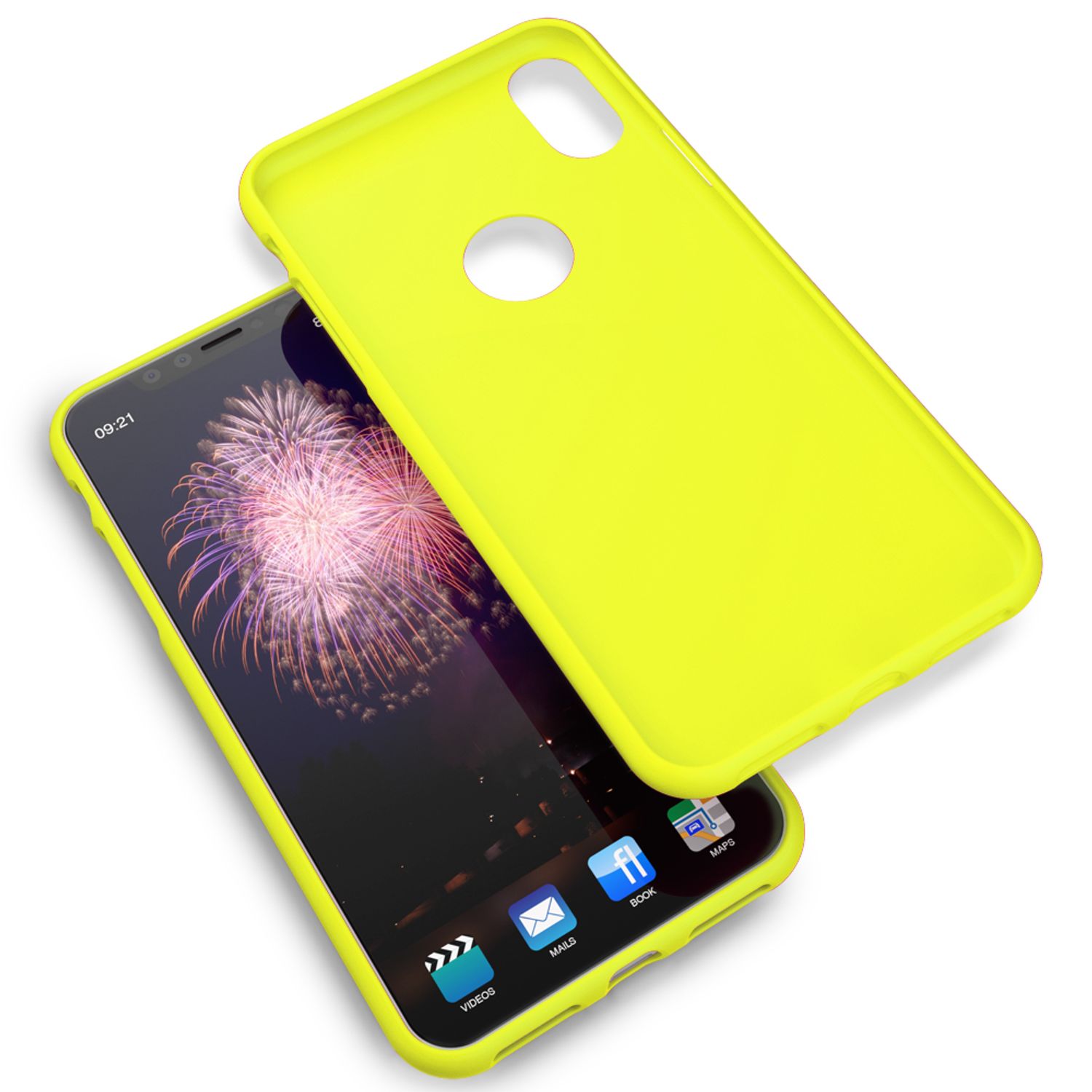 NALIA Handyhülle für Apple iPhone XR, Ultra-Slim Hülle Silikon Neon Case Cover Orange NALIA Protective Hülle