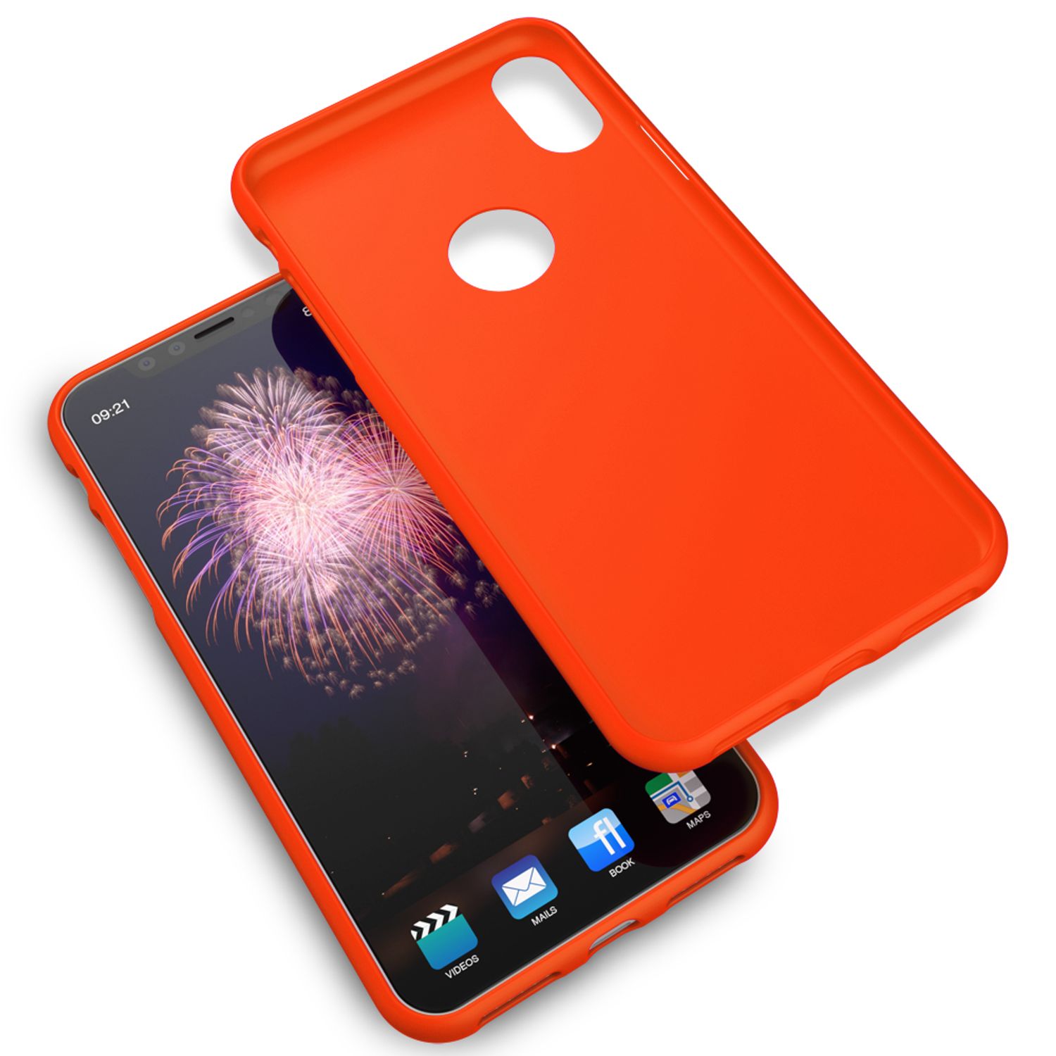 NALIA Handyhülle für Apple iPhone XR, Ultra-Slim Hülle Silikon Neon Case Cover Orange NALIA Protective Hülle