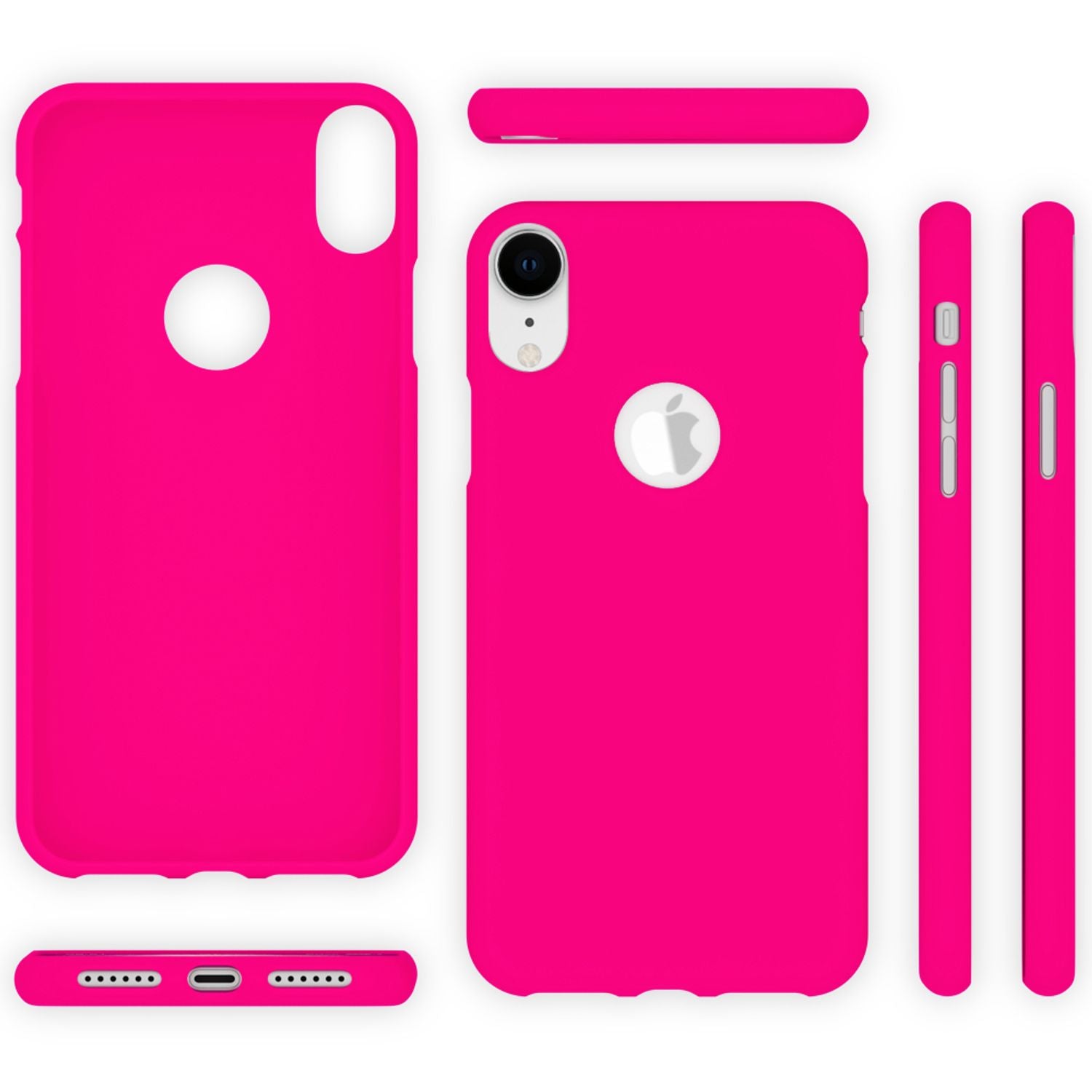 NALIA Handyhülle für Apple iPhone XR, Ultra-Slim Hülle Silikon Neon Case Cover Orange NALIA Protective Hülle