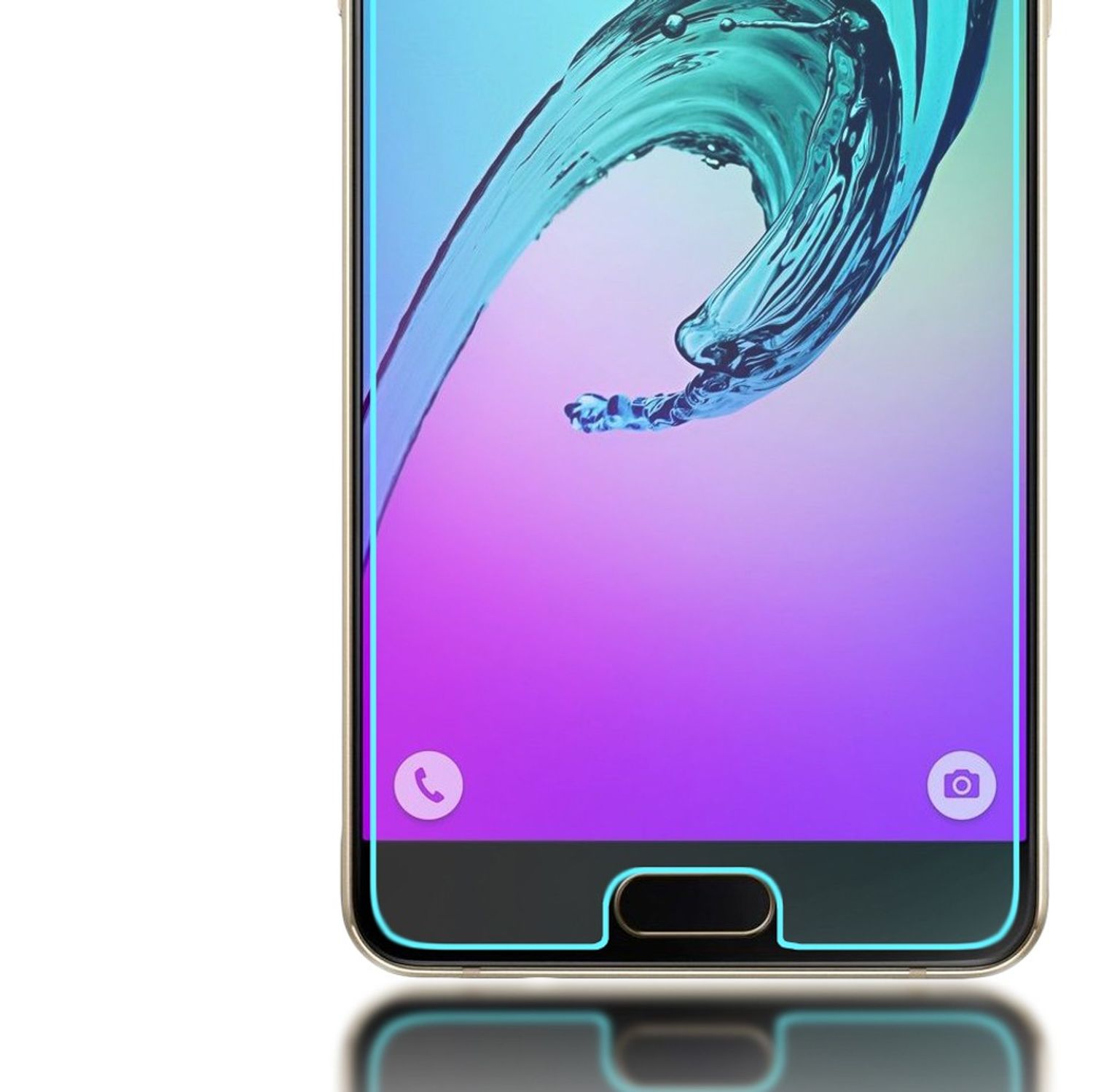 NALIA Schutzglas für Samsung Galaxy A3 2016, 9H Glasfolie Displayschutz LCD Film NALIA