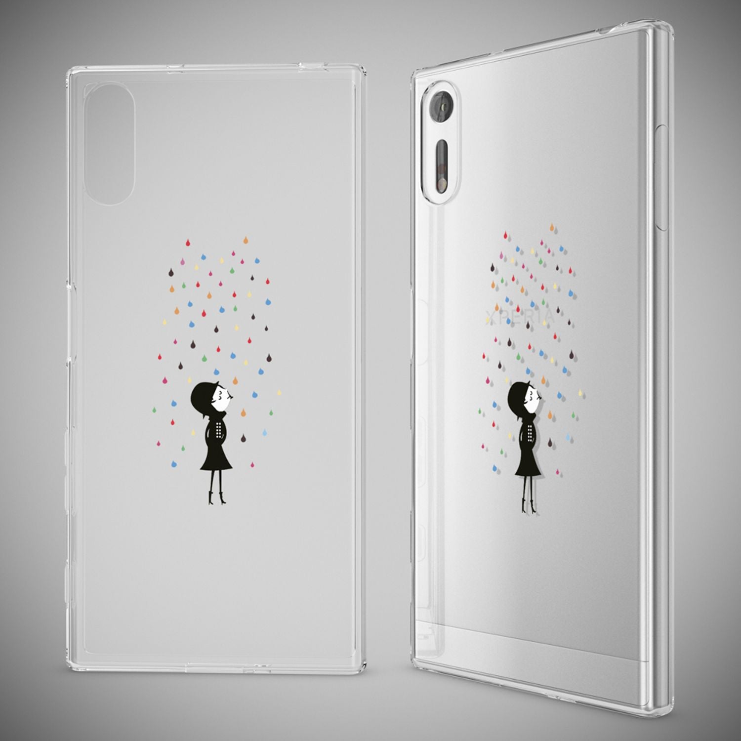 Sony Xperia XZ Handy Hülle von NALIA, Silikon TPU Motiv Case Cover Bumper Dünn Butterfly Princess NALIA
