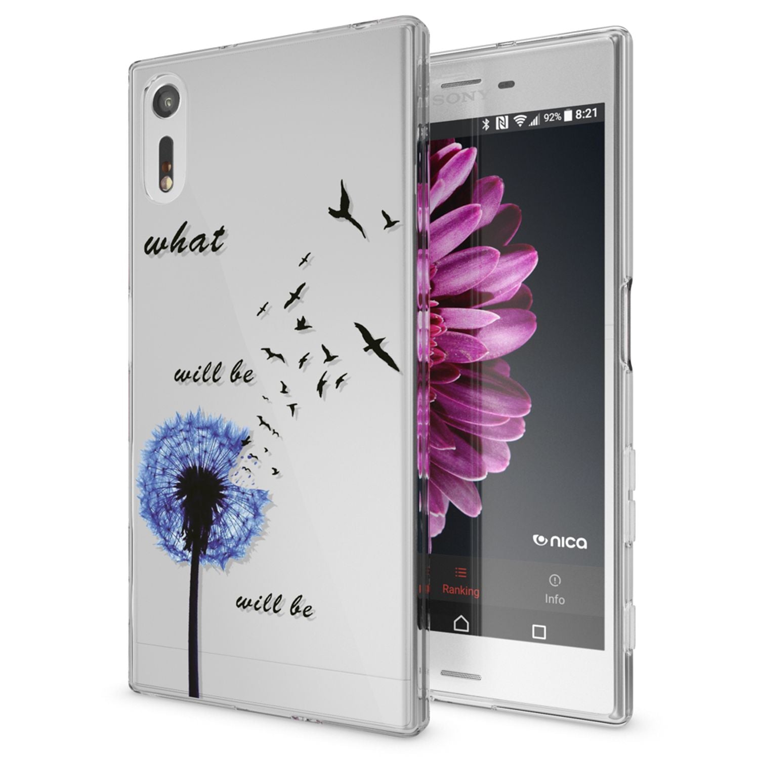 Sony Xperia XZ Handy Hülle von NALIA, Silikon TPU Motiv Case Cover Bumper Dünn Butterfly Princess NALIA