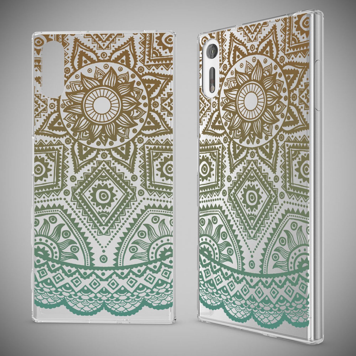 Sony Xperia XZ Handy Hülle von NALIA, Silikon TPU Motiv Case Cover Bumper Dünn Mandala Pink NALIA