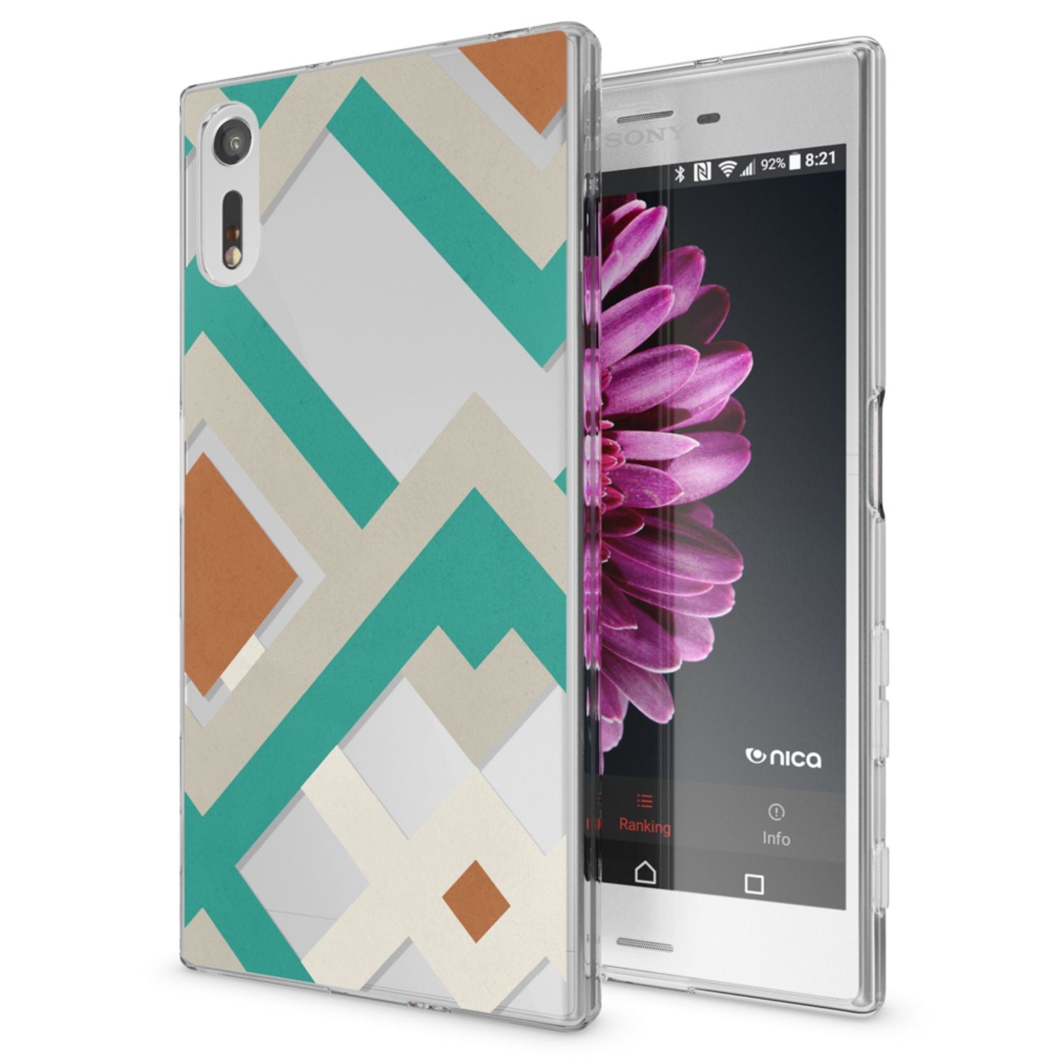 Sony Xperia XZ Handy Hülle von NALIA, Silikon TPU Motiv Case Cover Bumper Dünn Retro Lines NALIA