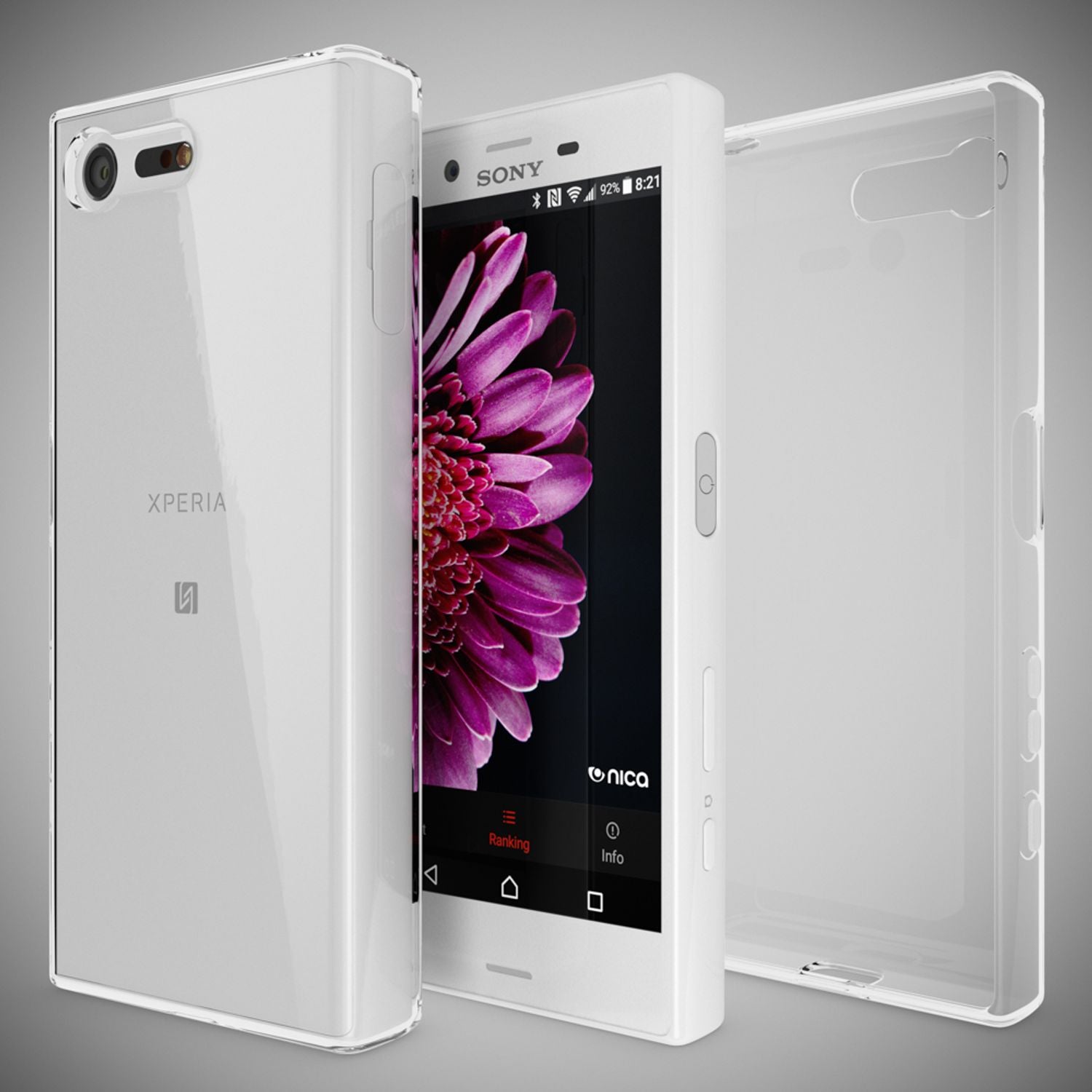 Sony Xperia X Compact Hülle von NALIA, Case Cover Tasche Schutzhülle Handyhülle Default Title NALIA Transparente Hülle