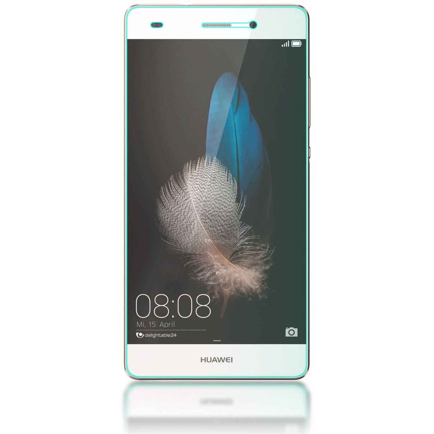 NALIA Schutzglas für Huawei P8 Lite, 9H Full Cover Displayschutz Tempered Glass NALIA