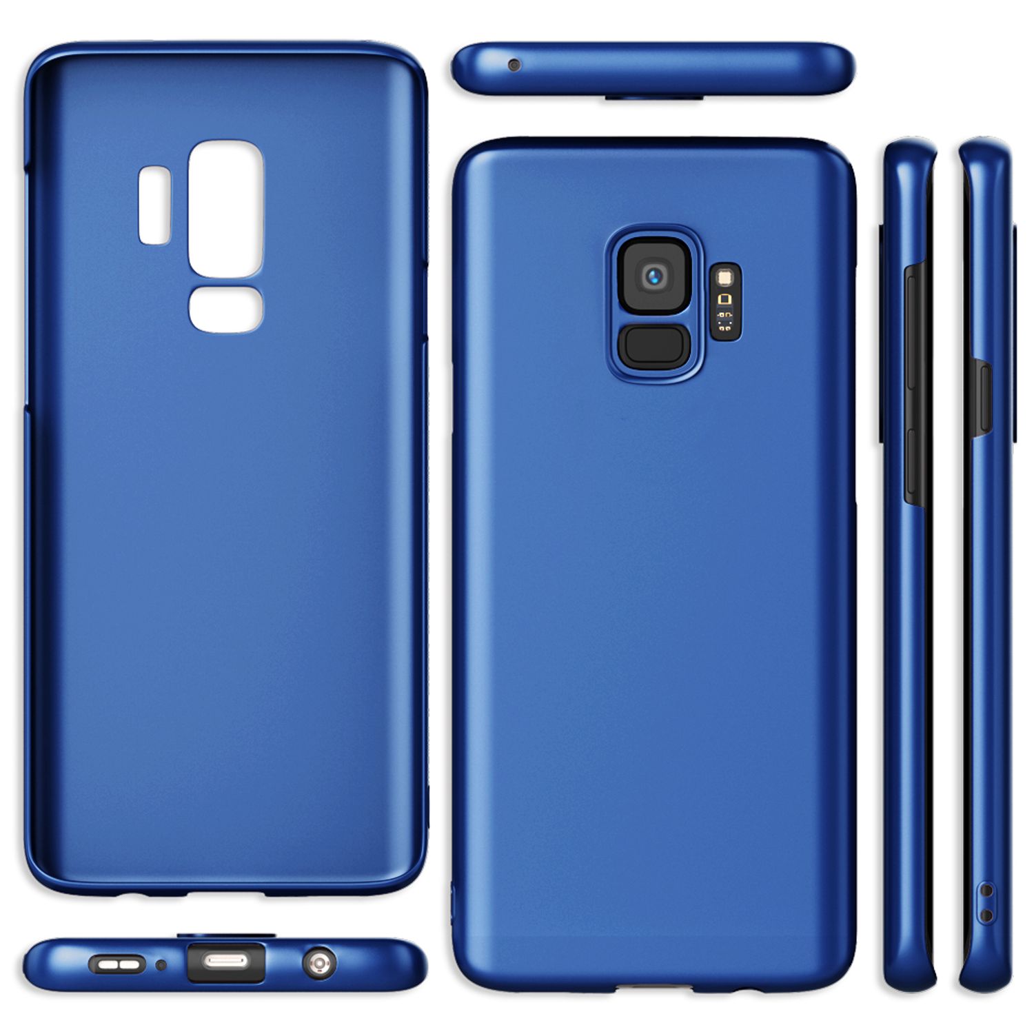 Samsung Galaxy S9 Handy Hülle von NALIA, Dünne Schutzhülle Cover Hard Case Etui Schwarz NALIA SlimFit Hülle