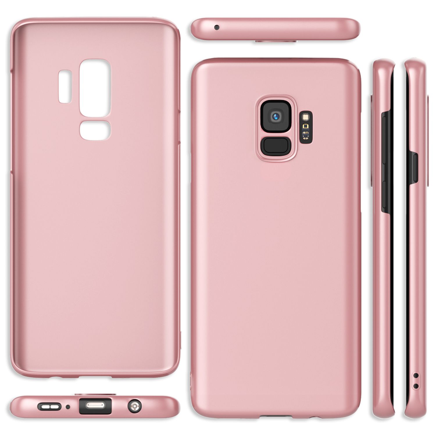 Samsung Galaxy S9 Handy Hülle von NALIA, Dünne Schutzhülle Cover Hard Case Etui Rose Gold NALIA SlimFit Hülle