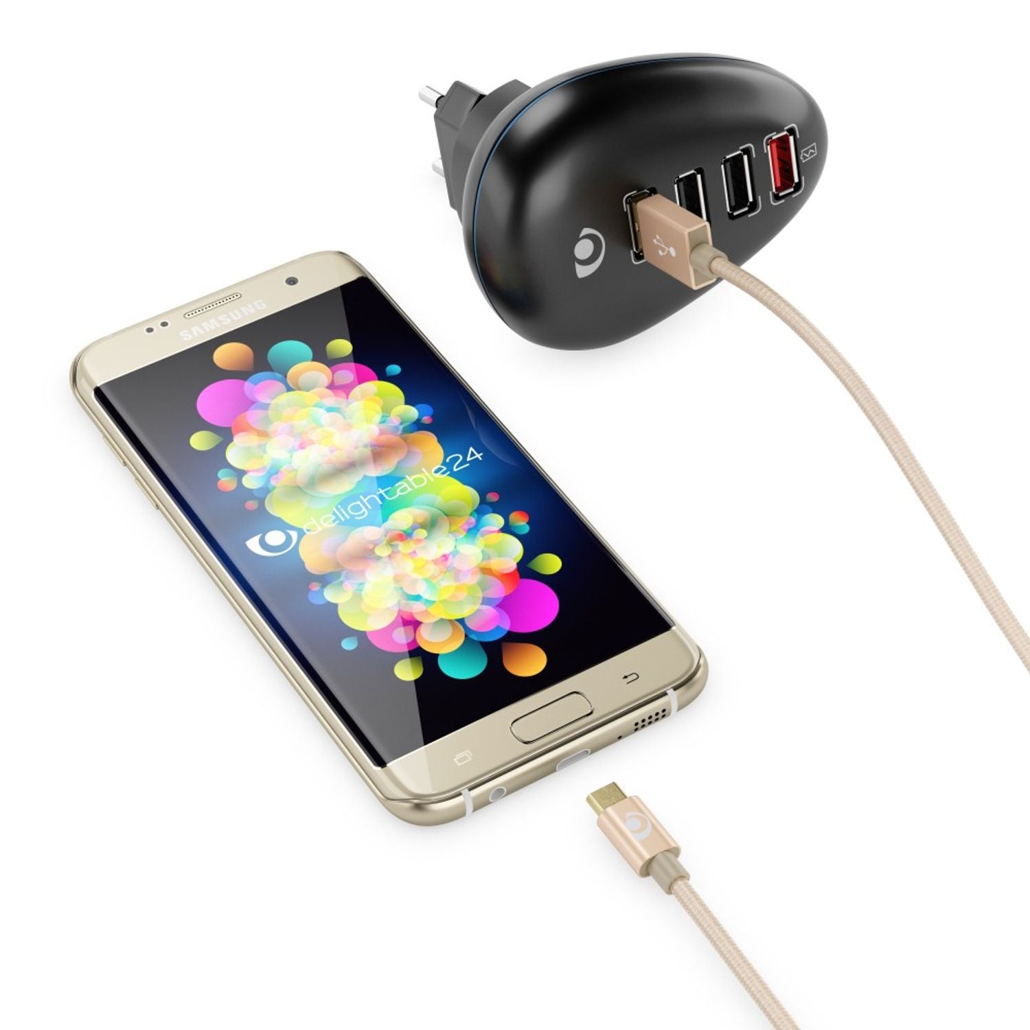 3m Micro USB Kabel von NALIA, Stabiles Sync Handy High Speed Ladekabel Datenkabel