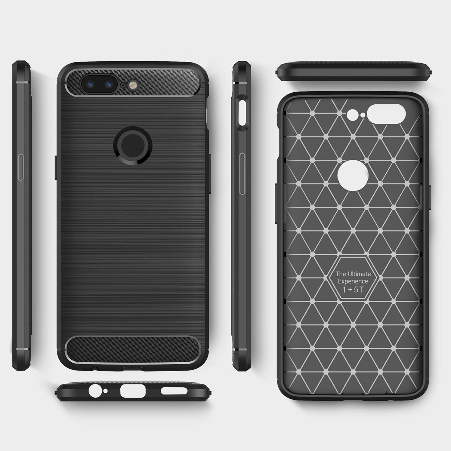 OnePlus 5T Handy Hülle von NALIA, Dünnes TPU Silikon Cover Case Phone Schutz Default Title NALIA Protective Hülle