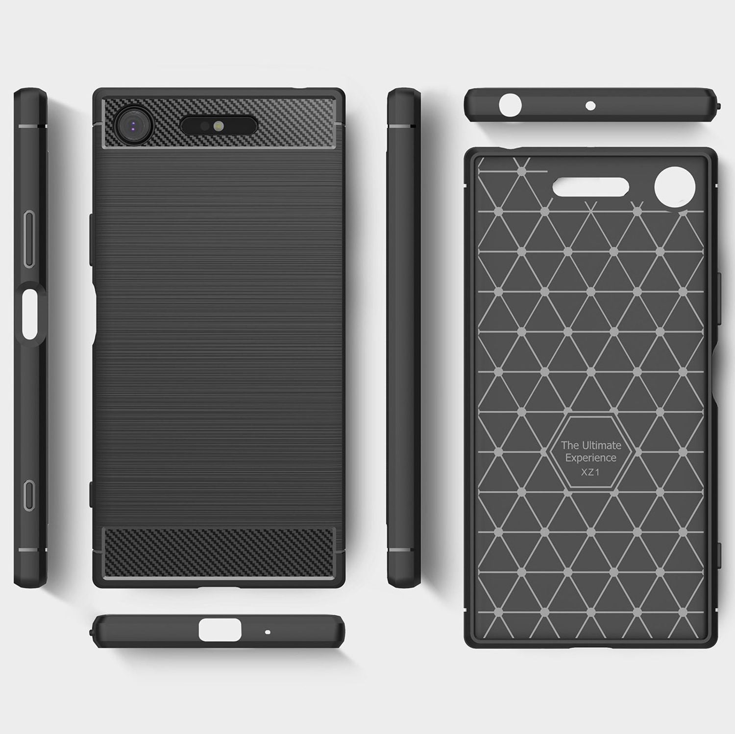 Sony Xperia XZ1 Handy Hülle von NALIA, Silikon Case Cover, Dünner Gummi Schutz Default Title NALIA Protective Hülle