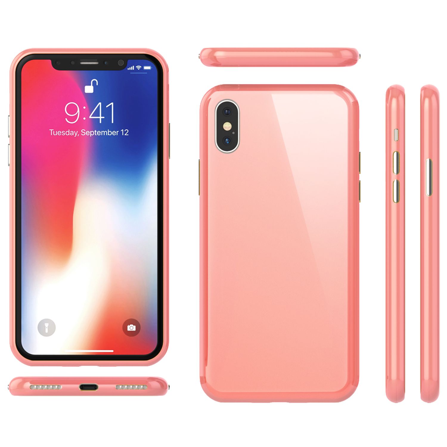 NALIA 360° Magnet Hülle für iPhone XS Max, Slim Hard Case mit Display Schutz Gelb NALIA
