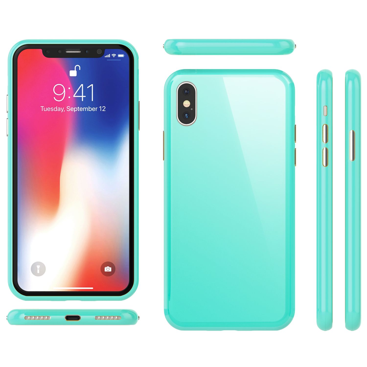NALIA 360° Magnet Hülle für iPhone XS Max, Slim Hard Case mit Display Schutz Gelb NALIA