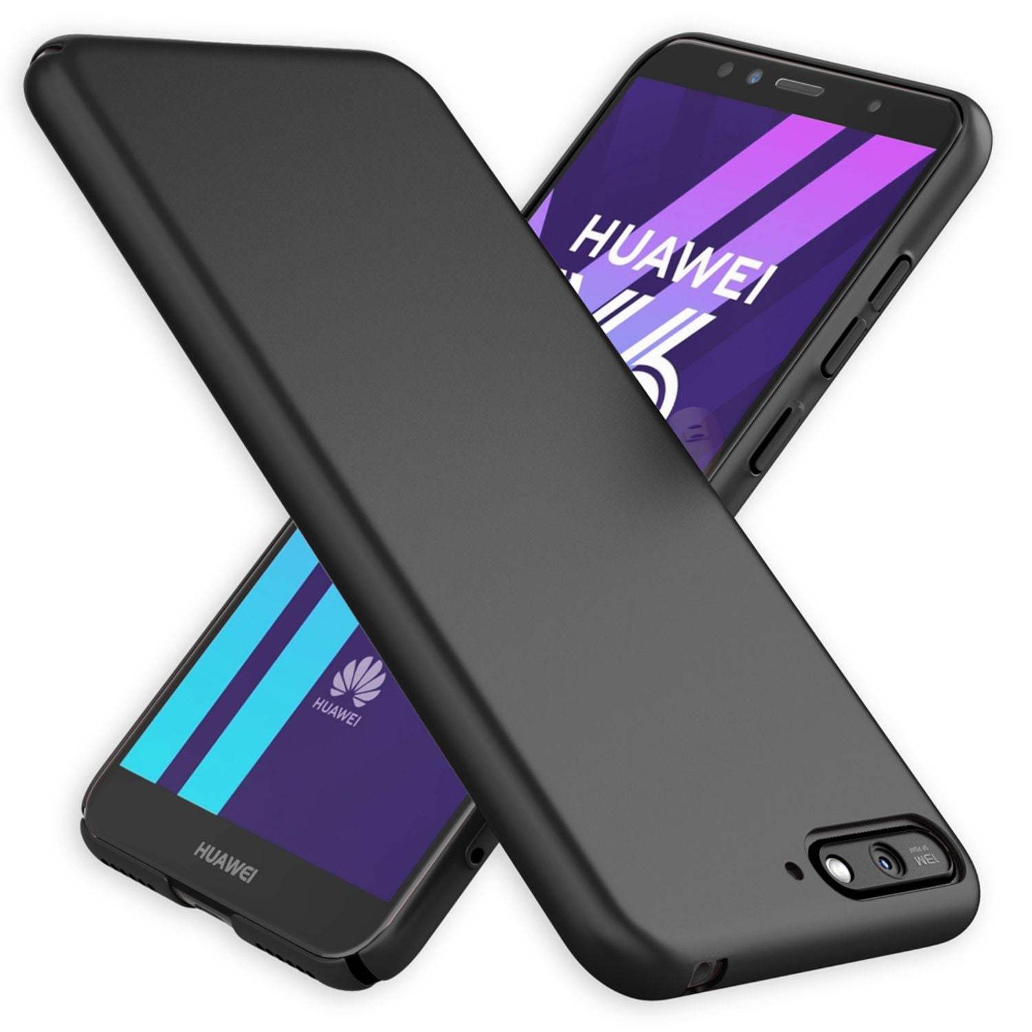 NALIA Handyhülle für Huawei Y6 (2018), Dünne Hard Case Schutz Hülle Slim Cover NALIA SlimFit Hülle