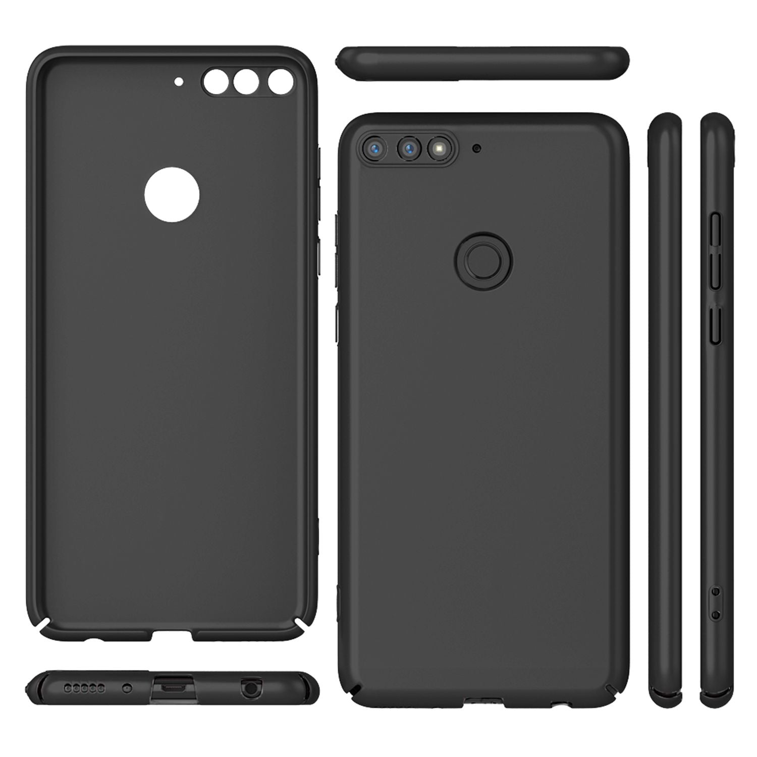 NALIA Handyhülle für Huawei Y7 (2018), Dünne Hard Case Schutz Hülle Slim Cover NALIA SlimFit Hülle