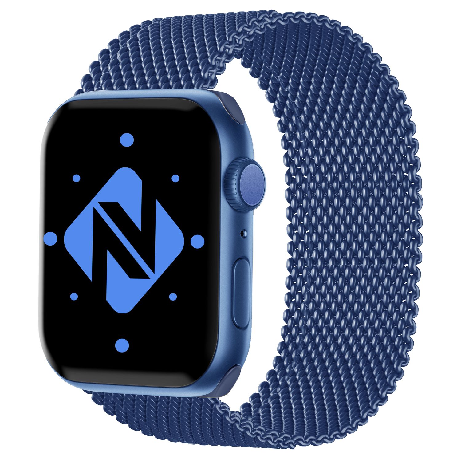 Milanaise Metall Armband für Apple Watch Ultra/Se/8/7/6/5/4/3/2/1, 42/44/45/49mm Blau NALIA Metall Armband