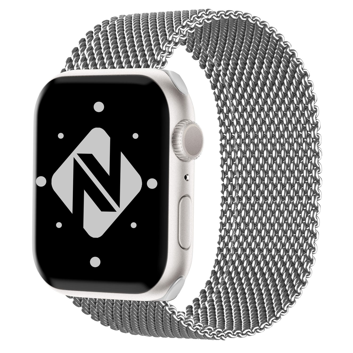 Milanaise Metall Armband für Apple Watch Ultra/Se/8/7/6/5/4/3/2/1, 42/44/45/49mm Silber NALIA Metall Armband