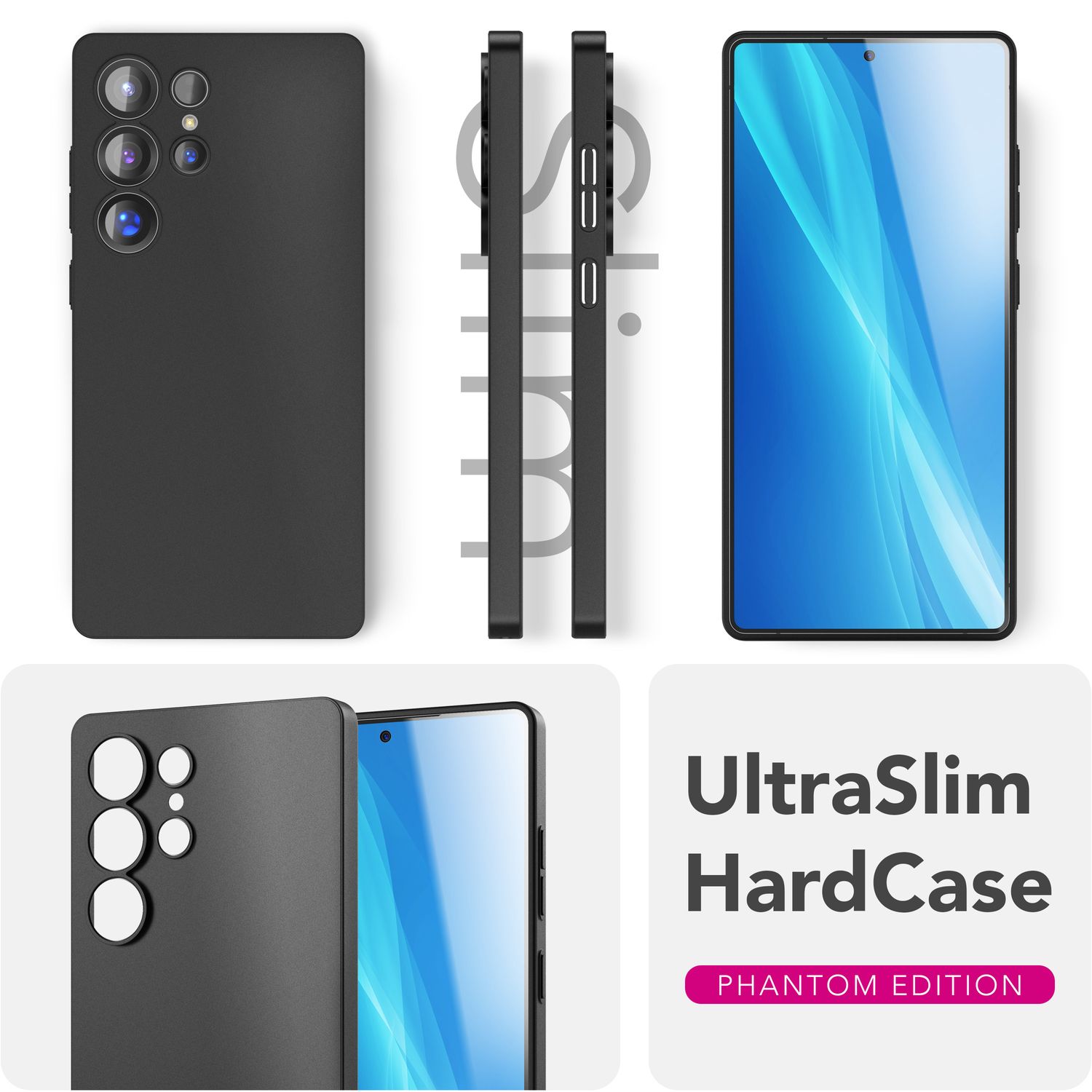 NALIA Phantom für Samsung Galaxy S25 Ultra Hülle, Extrem Dünnes 0,3mm Hardcover, Anti-Fingerabdruck, Schlanke Mattierte Handyhülle, Federleicht, Ultra Slim Cover