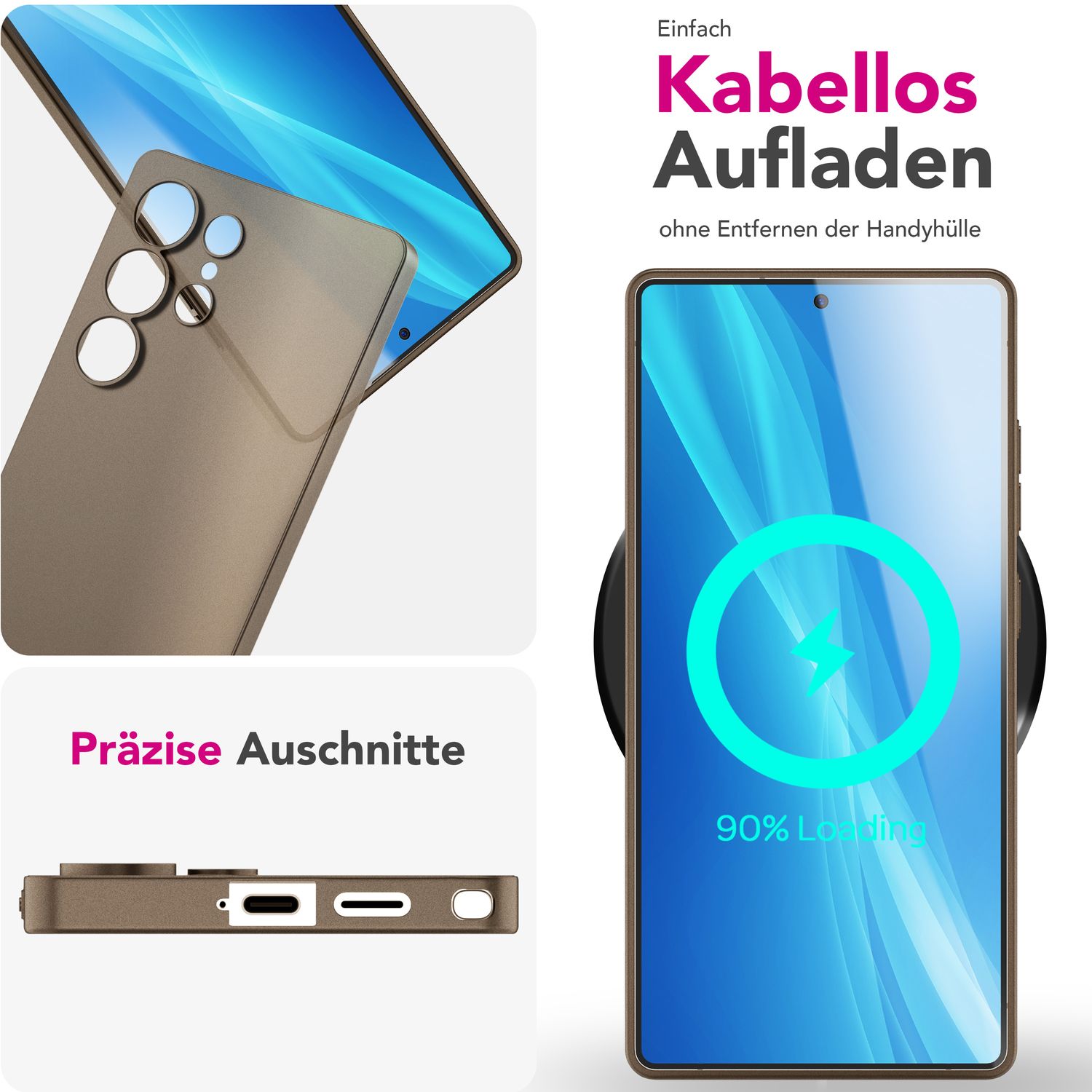 NALIA Phantom für Samsung Galaxy S25 Ultra Hülle, Extrem Dünnes 0,3mm Hardcover, Anti-Fingerabdruck, Schlanke Mattierte Handyhülle, Federleicht, Ultra Slim Cover