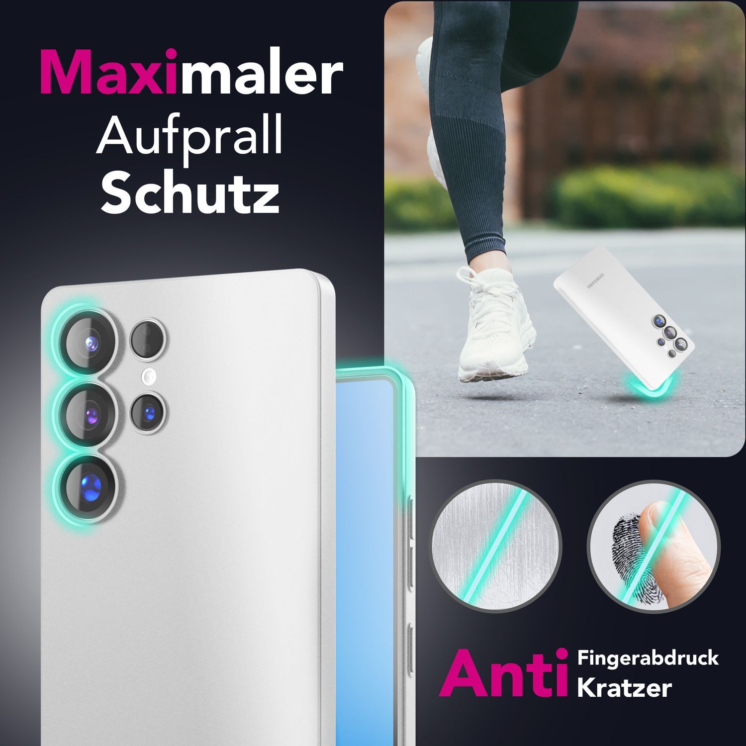 NALIA Phantom für Samsung Galaxy S25 Ultra Hülle, Extrem Dünnes 0,3mm Hardcover, Anti-Fingerabdruck, Schlanke Mattierte Handyhülle, Federleicht, Ultra Slim Cover