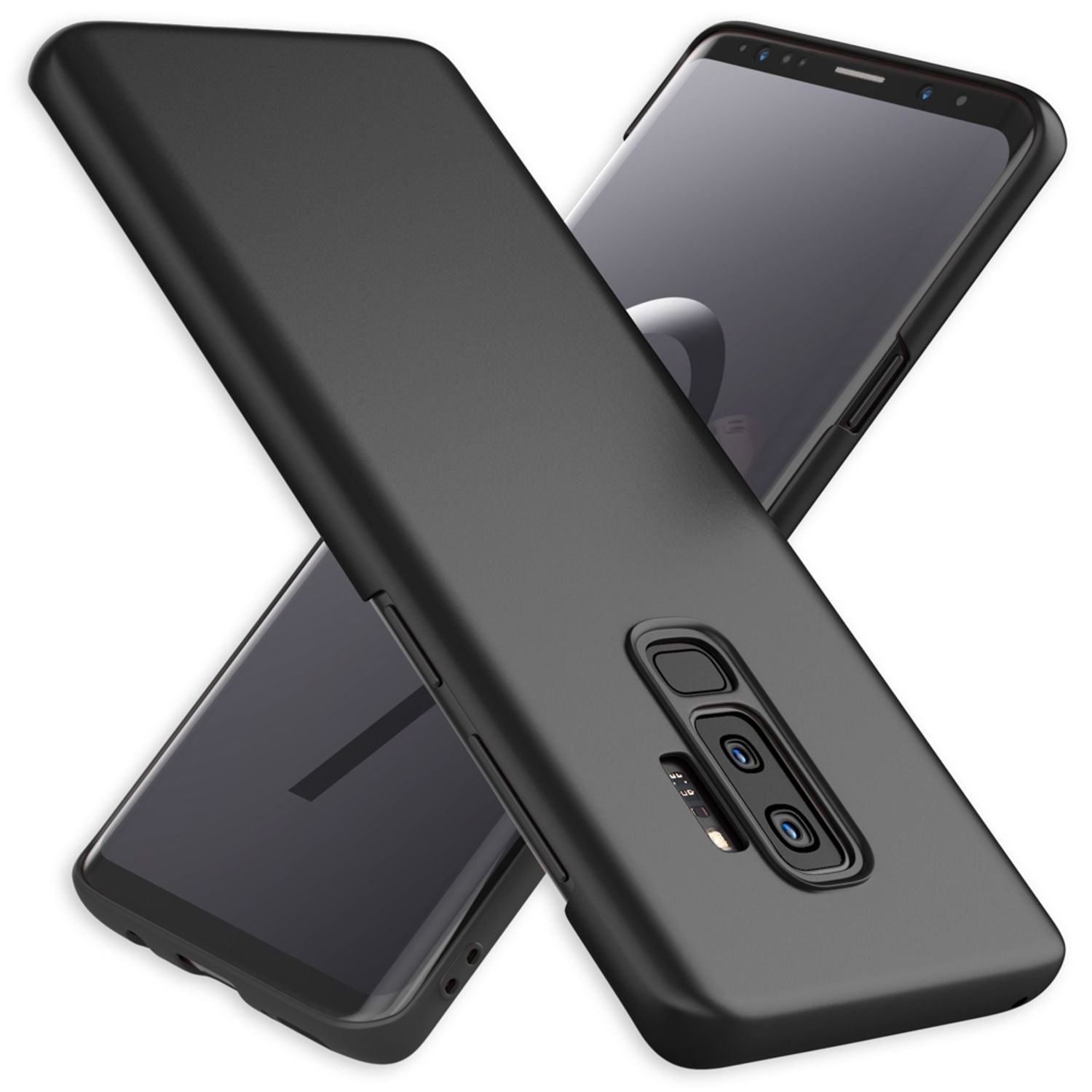 Samsung Galaxy S9 Plus Handy Hülle von NALIA, Dünne Schutzhülle Cover Hard Case Schwarz NALIA SlimFit Hülle