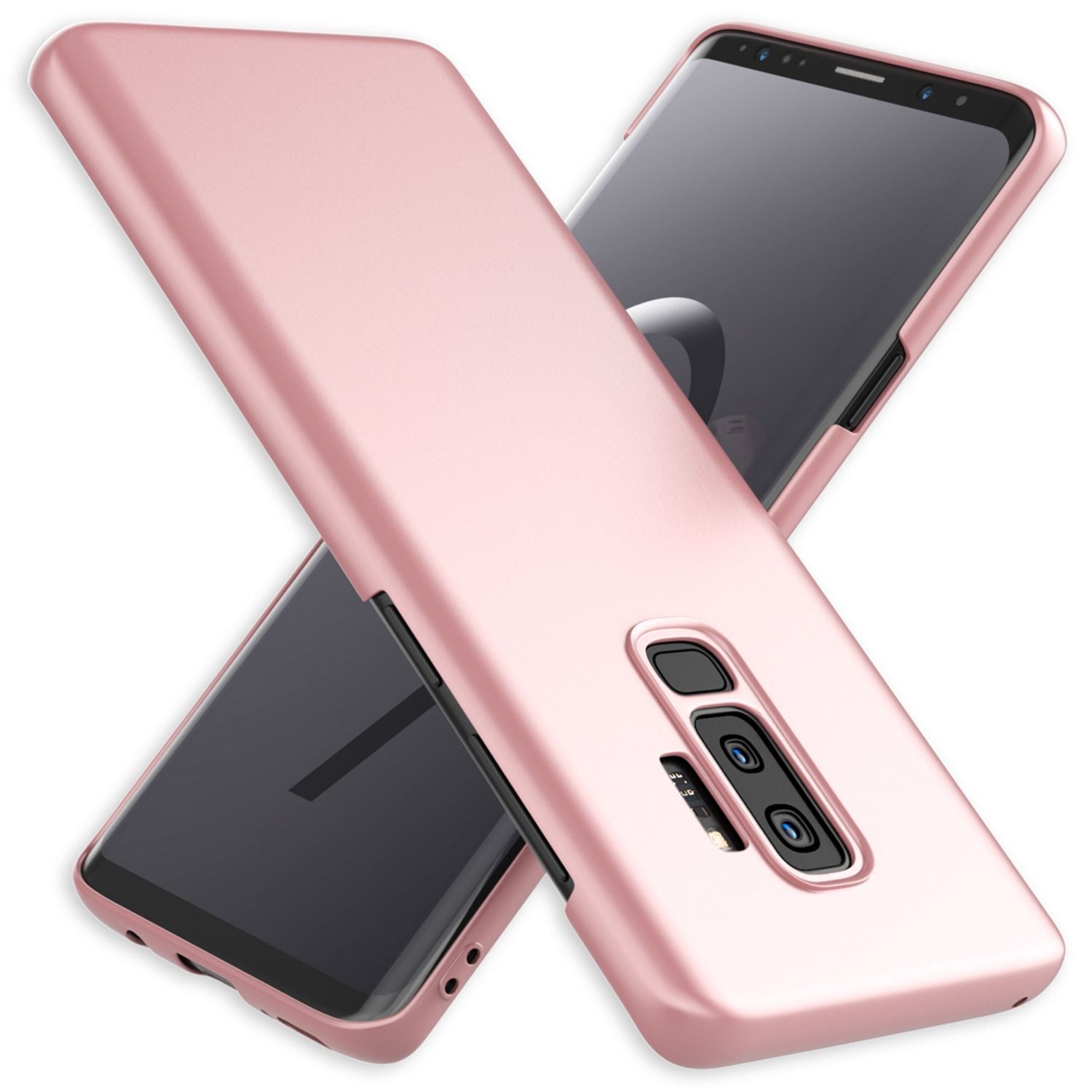 Samsung Galaxy S9 Plus Handy Hülle von NALIA, Dünne Schutzhülle Cover Hard Case Rose Gold NALIA SlimFit Hülle
