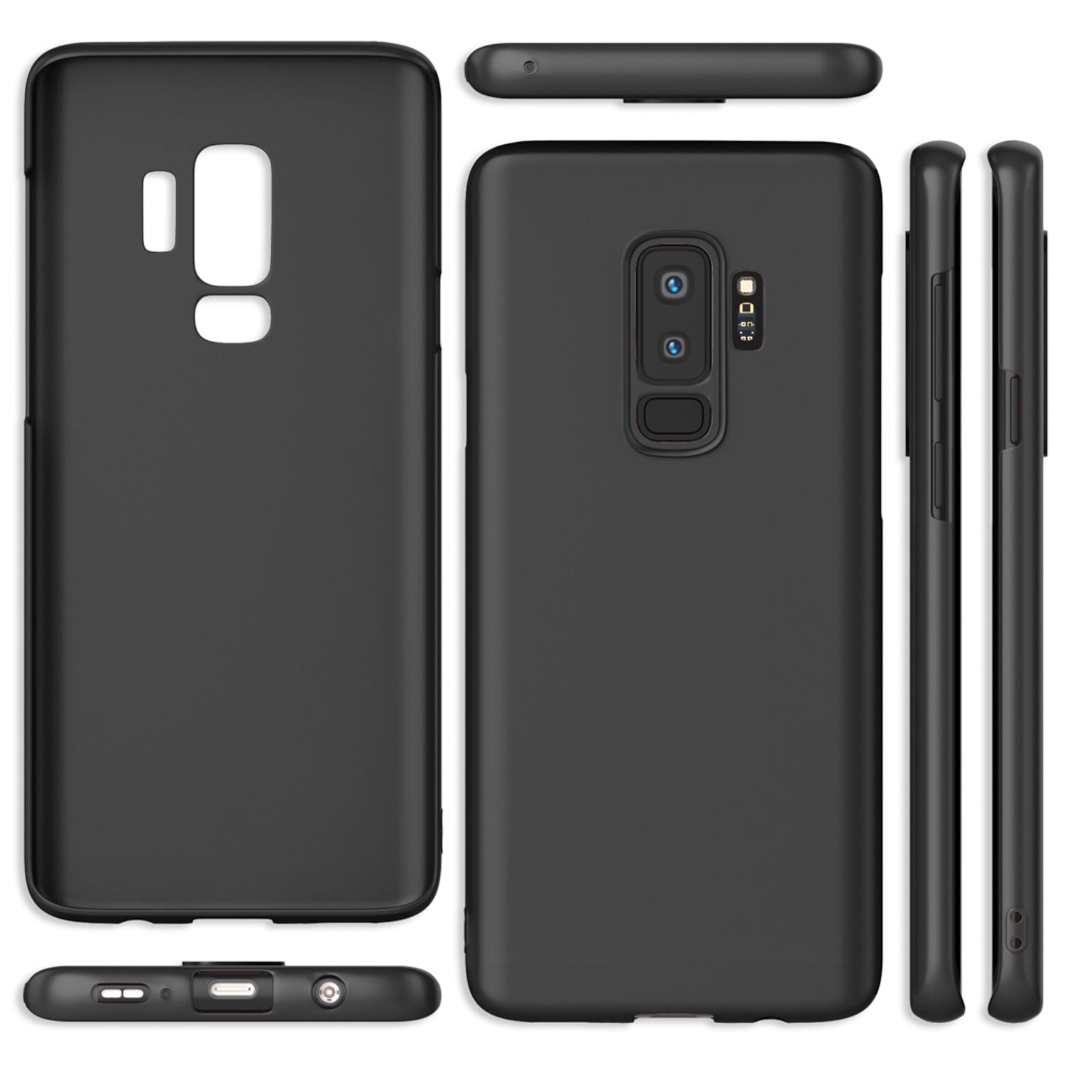 Samsung Galaxy S9 Plus Handy Hülle von NALIA, Dünne Schutzhülle Cover Hard Case Schwarz NALIA SlimFit Hülle