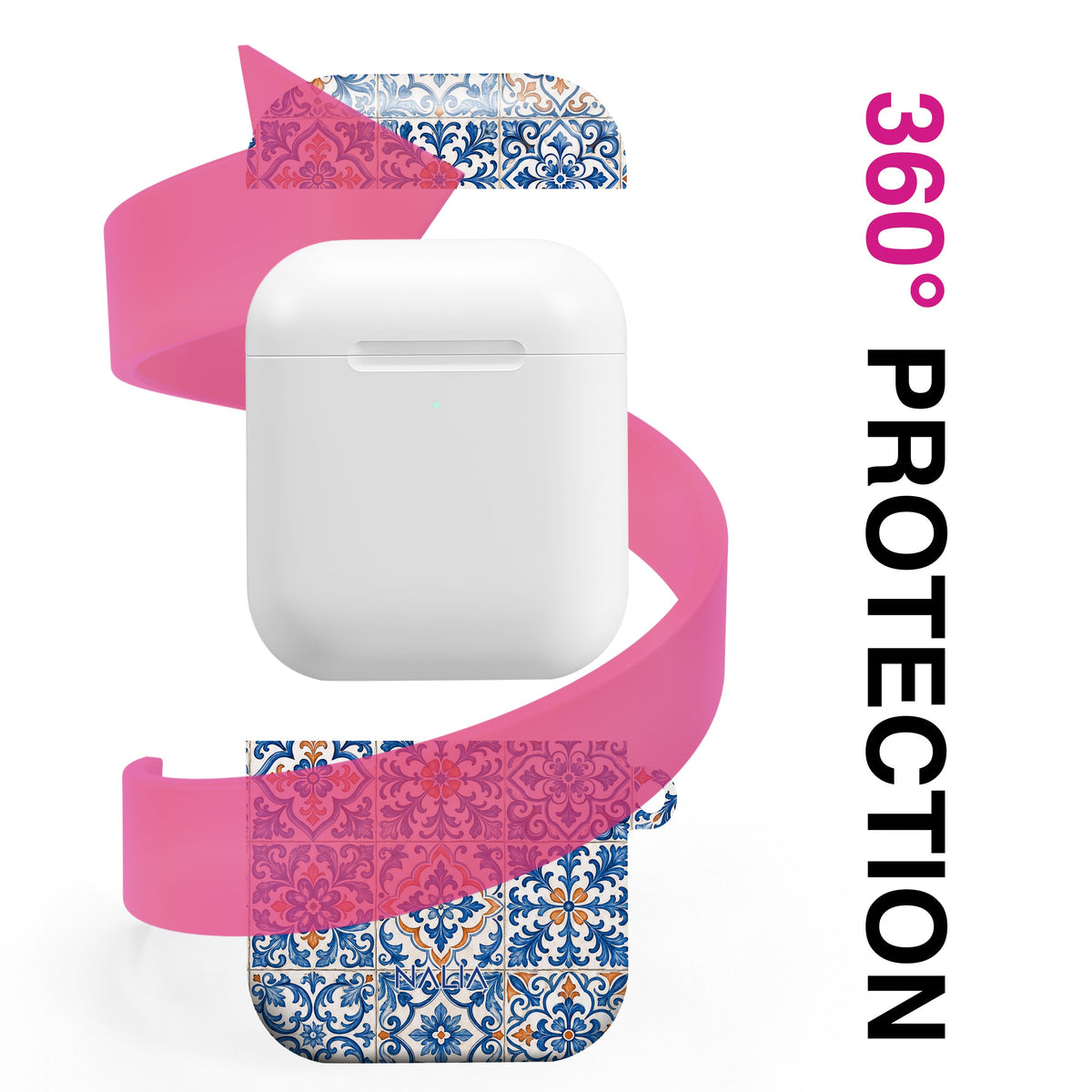 Azulejo - AirPods 1 / 2 Hülle NALIA Protective Hülle
