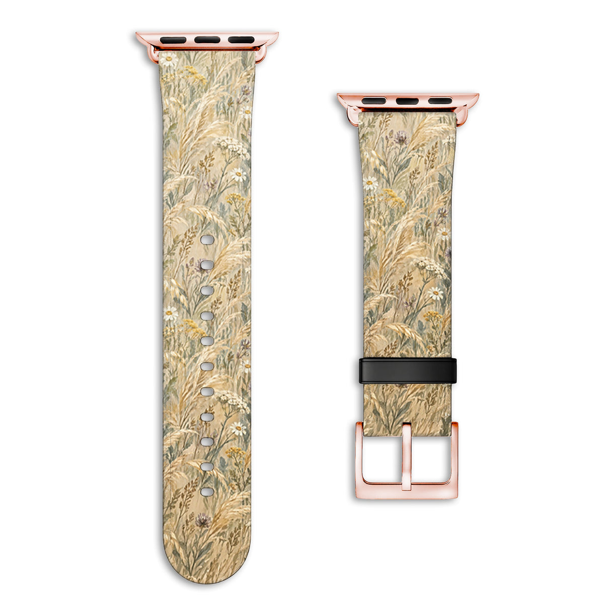 Rollfeld - Apple Watch Armband 38/40/41/42mm 38 40 41 42mm Rose Gold Matte NALIA Kunstleder Armband
