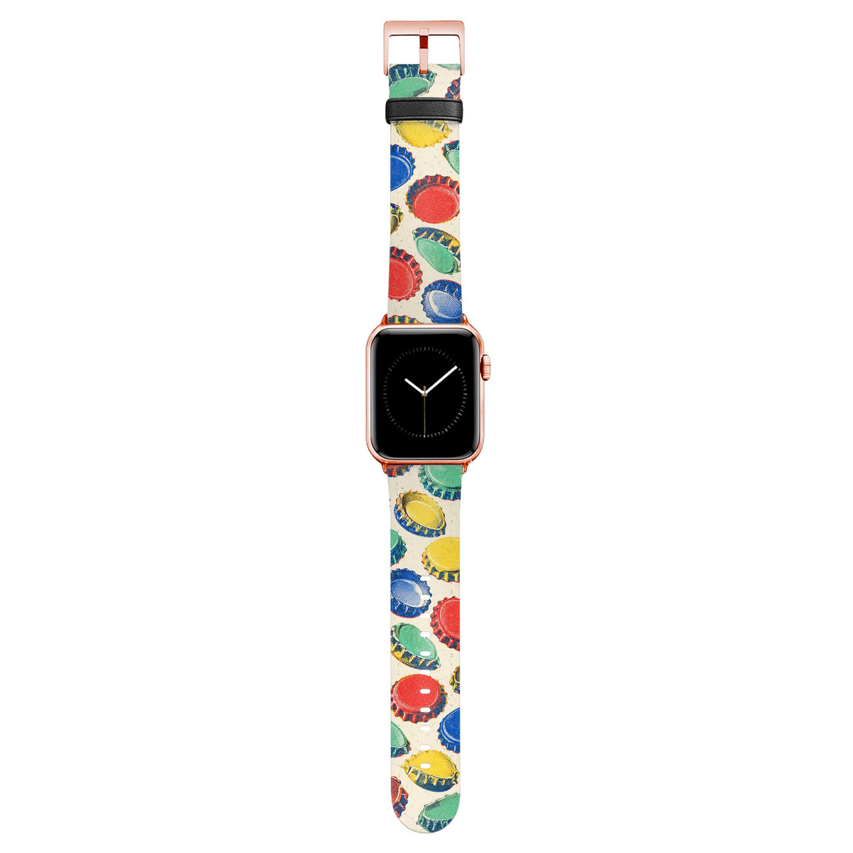 Kronkorken - Apple Watch Armband 44/45/46/49mm 44 45 46 49mm Rose Gold Matte NALIA Kunstleder Armband