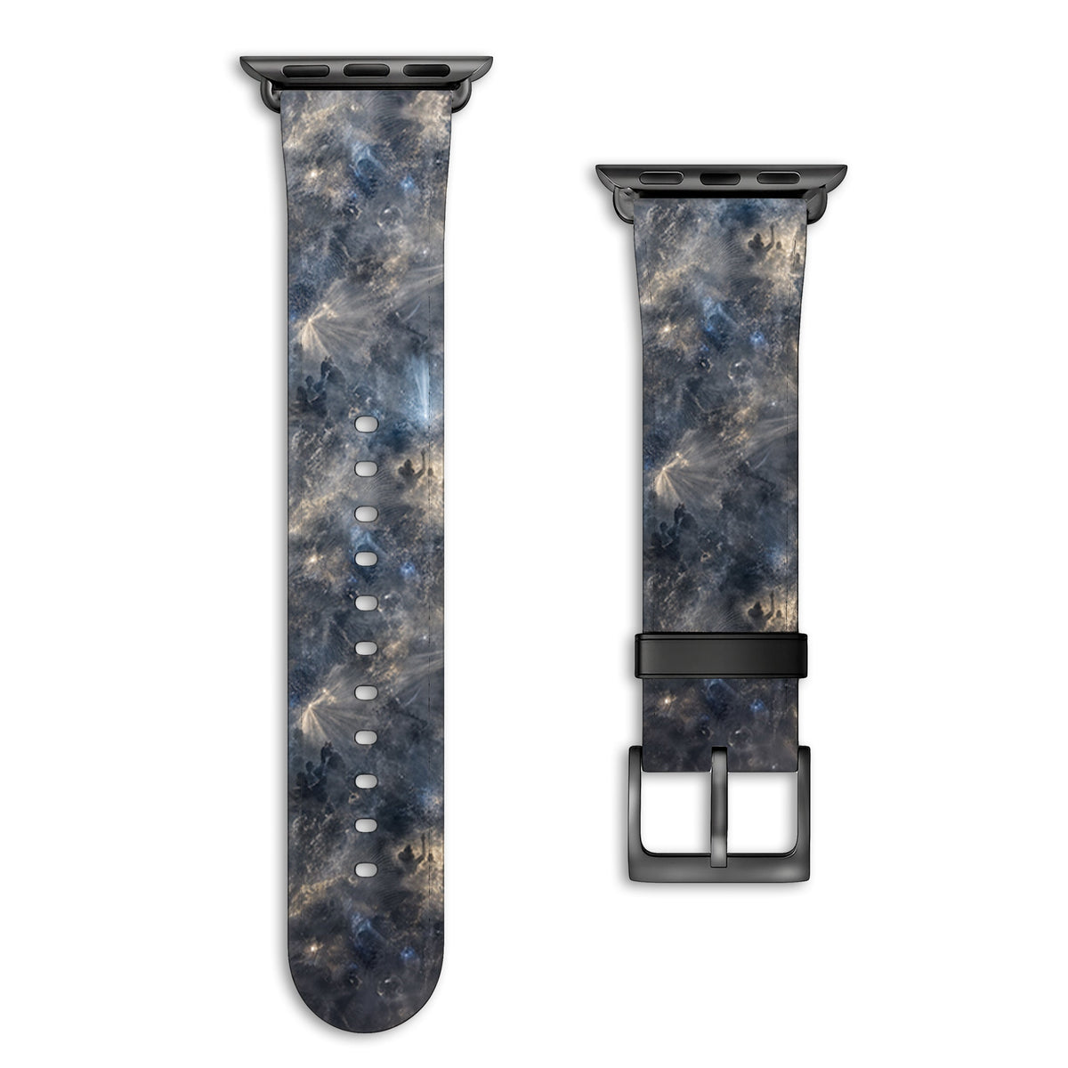 Tanzfläche - Apple Watch Armband 44/45/46/49mm 44 45 46 49mm Black Matte NALIA Kunstleder Armband