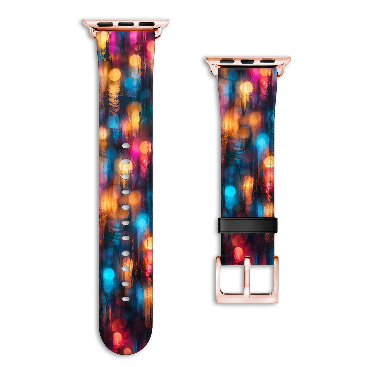 Späti - Apple Watch Armband 44/45/46/49mm 44 45 46 49mm Rose Gold Matte NALIA Kunstleder Armband