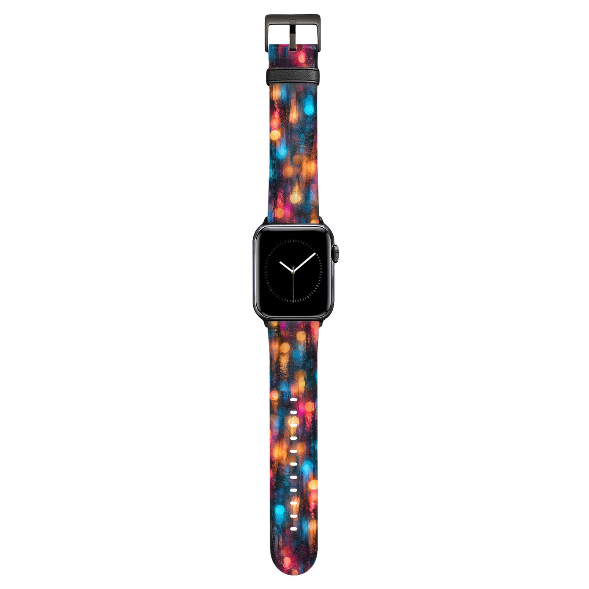 Späti - Apple Watch Armband 44/45/46/49mm 44 45 46 49mm Black Matte NALIA Kunstleder Armband