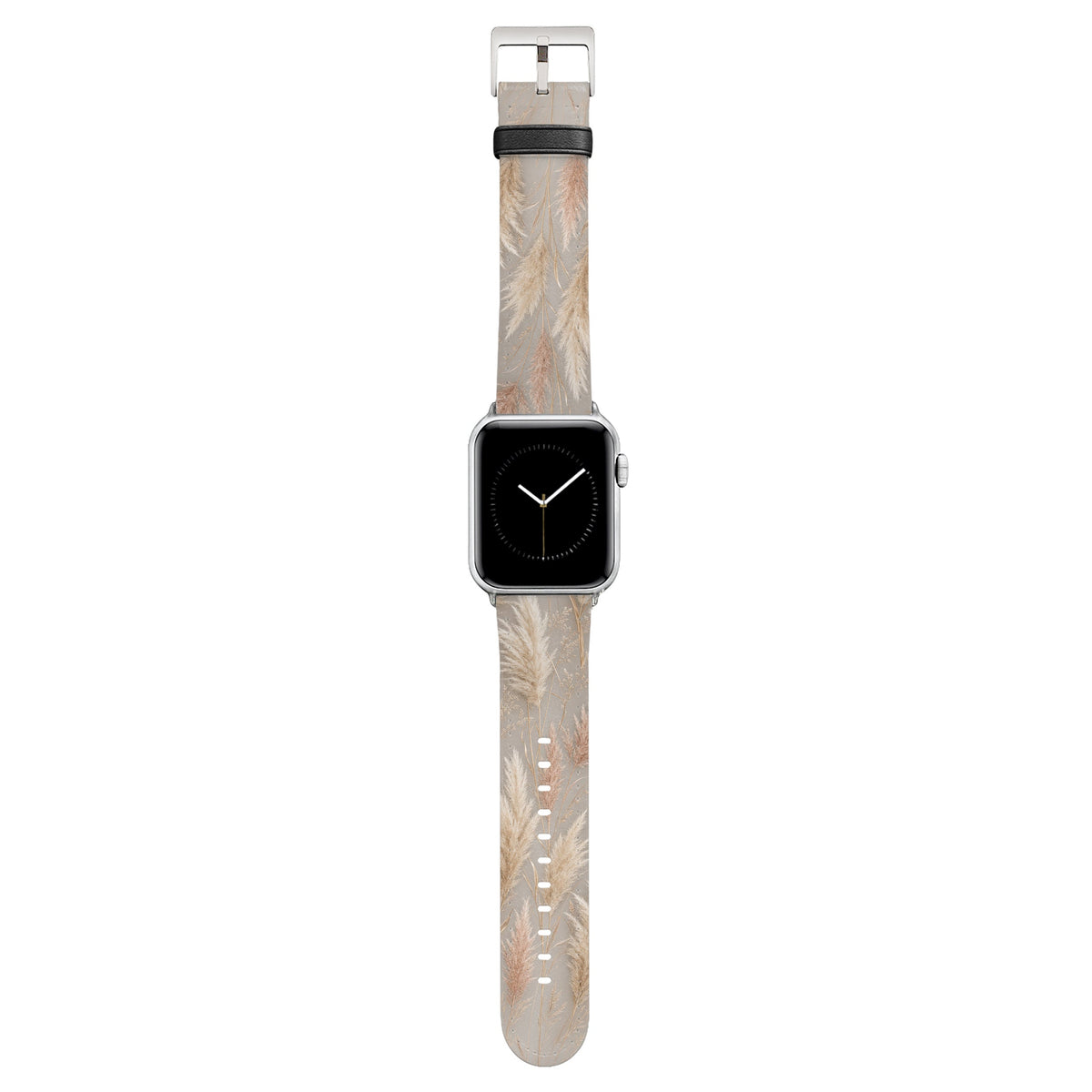 Linen - Apple Watch Armband 38/40/41/42mm 38 40 41 42mm Matt Silber NALIA Kunstleder Armband