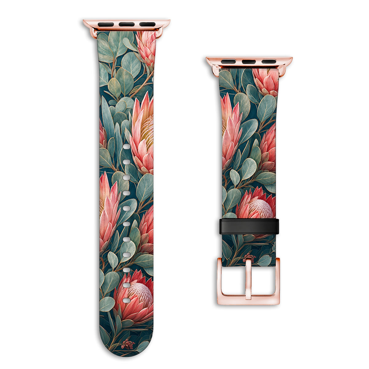 Serenade - Apple Watch Armband 38/40/41/42mm 38 40 41 42mm Matt Rose Gold NALIA Kunstleder Armband