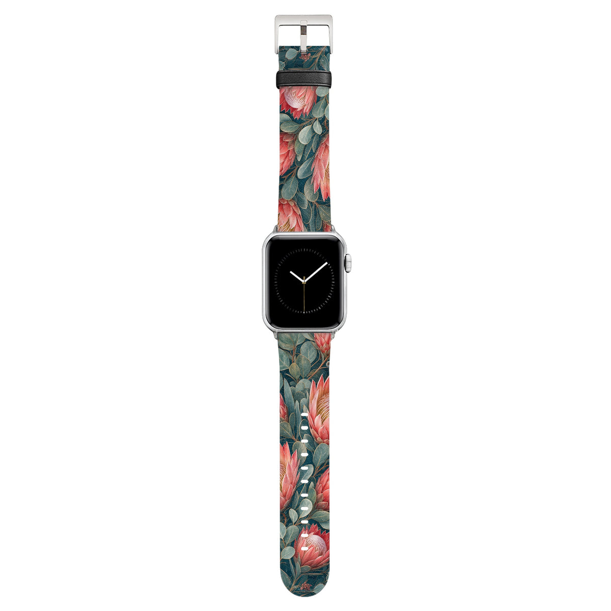 Serenade - Apple Watch Armband 38/40/41/42mm 38 40 41 42mm Matt Silber NALIA Kunstleder Armband