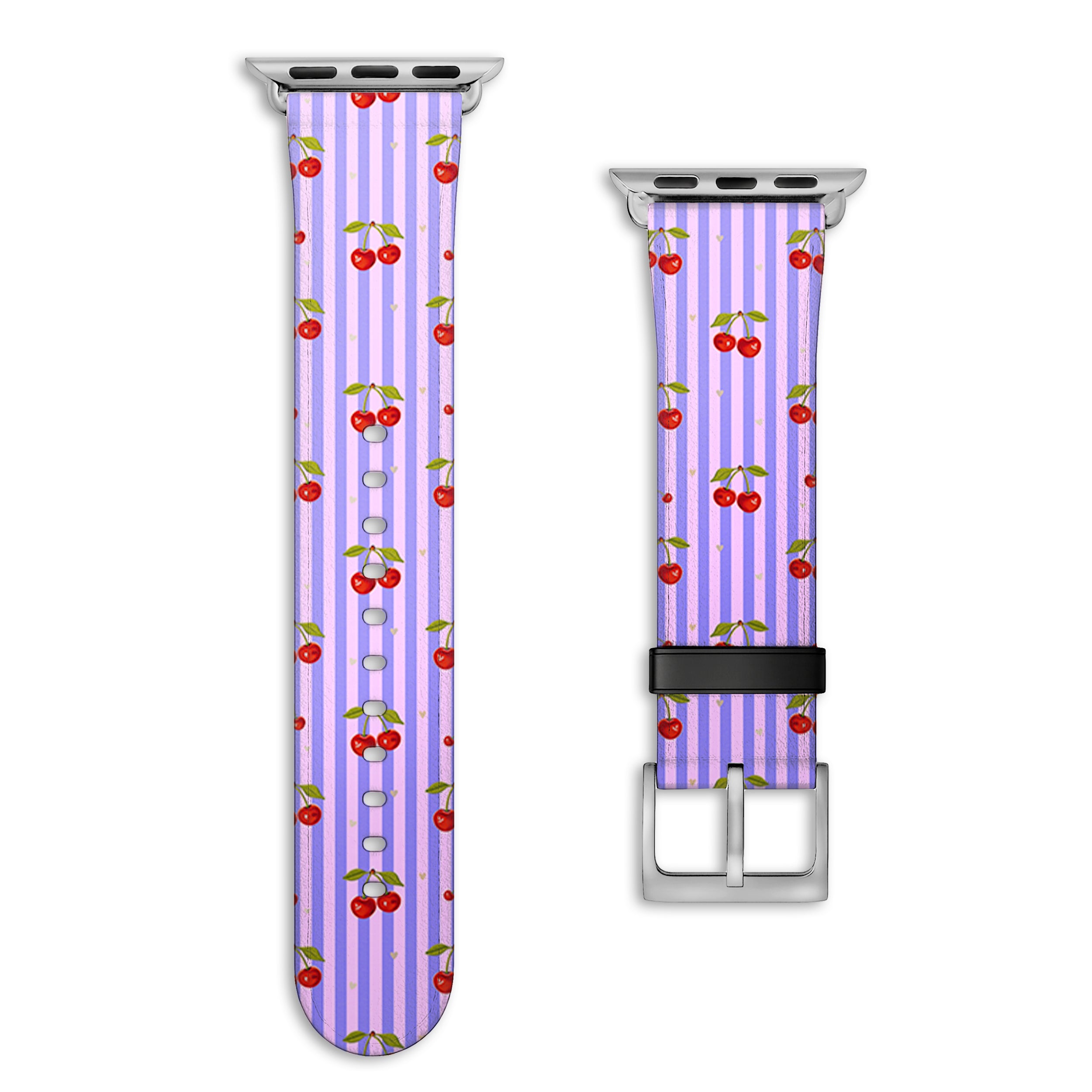 Cherie - Apple Watch Armband 44-49mm & 42 (Serie 1-3) 44-49mm & 42 (Serie 1-3) Matt Silber NALIA Kunstleder Armband