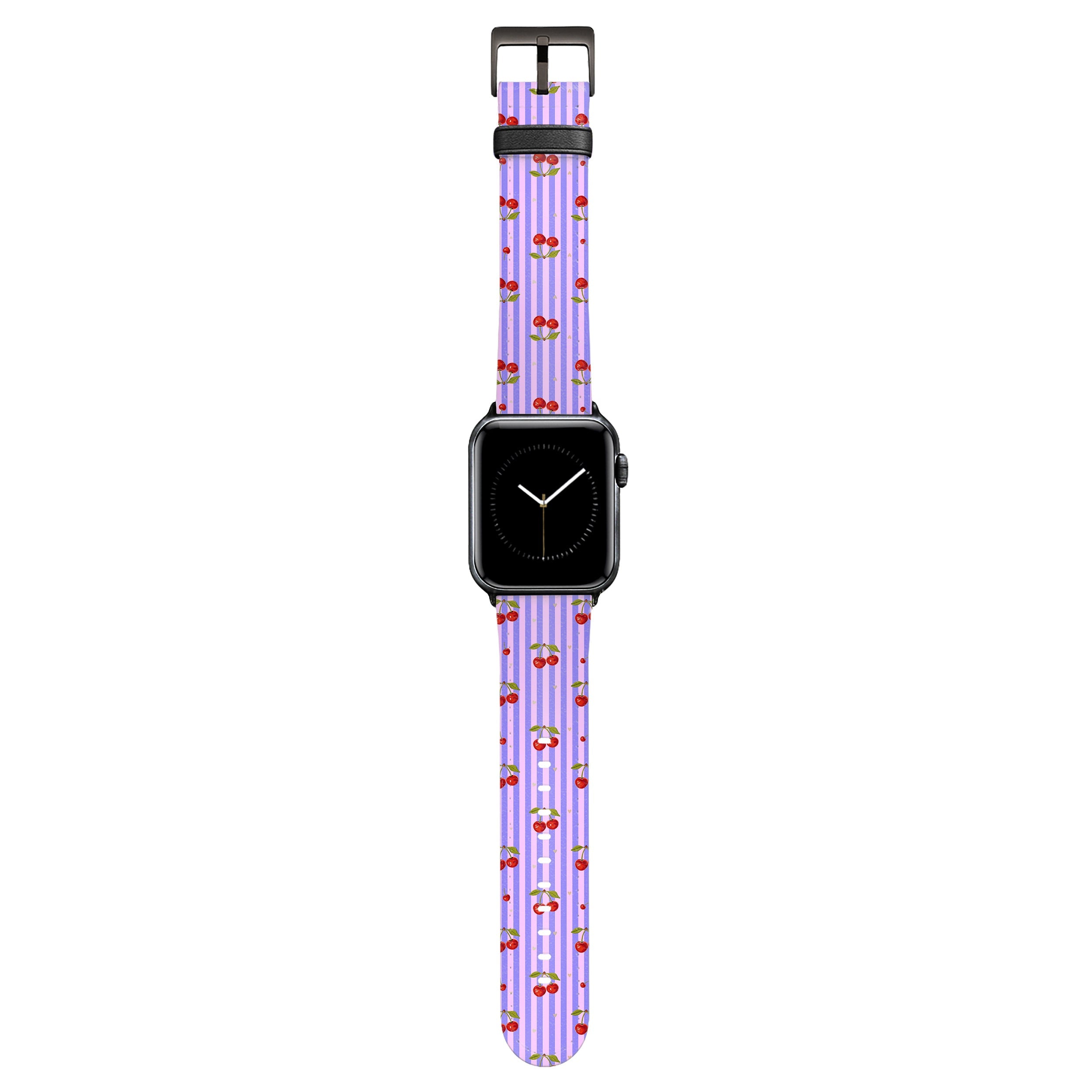 Cherie - Apple Watch Armband 38-41mm & 42 (Serie 10-11) 38-41mm & 42 (Serie 10-11) Matt Schwarz NALIA Kunstleder Armband
