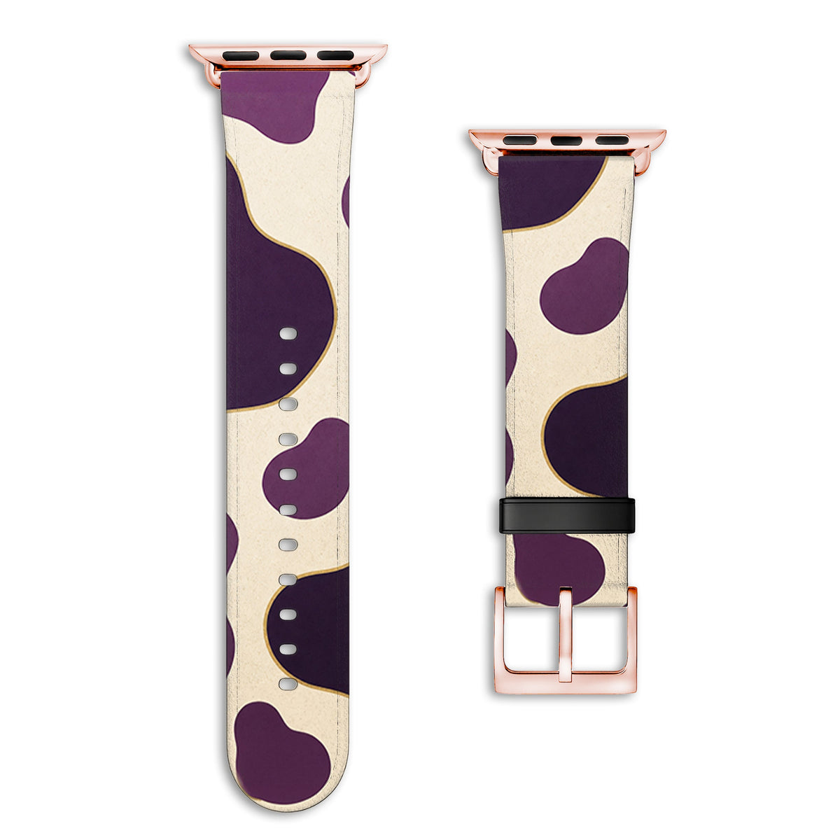 Plum - Apple Watch Armband 44/45/46/49mm 44 45 46 49mm Matt Rose Gold NALIA Kunstleder Armband